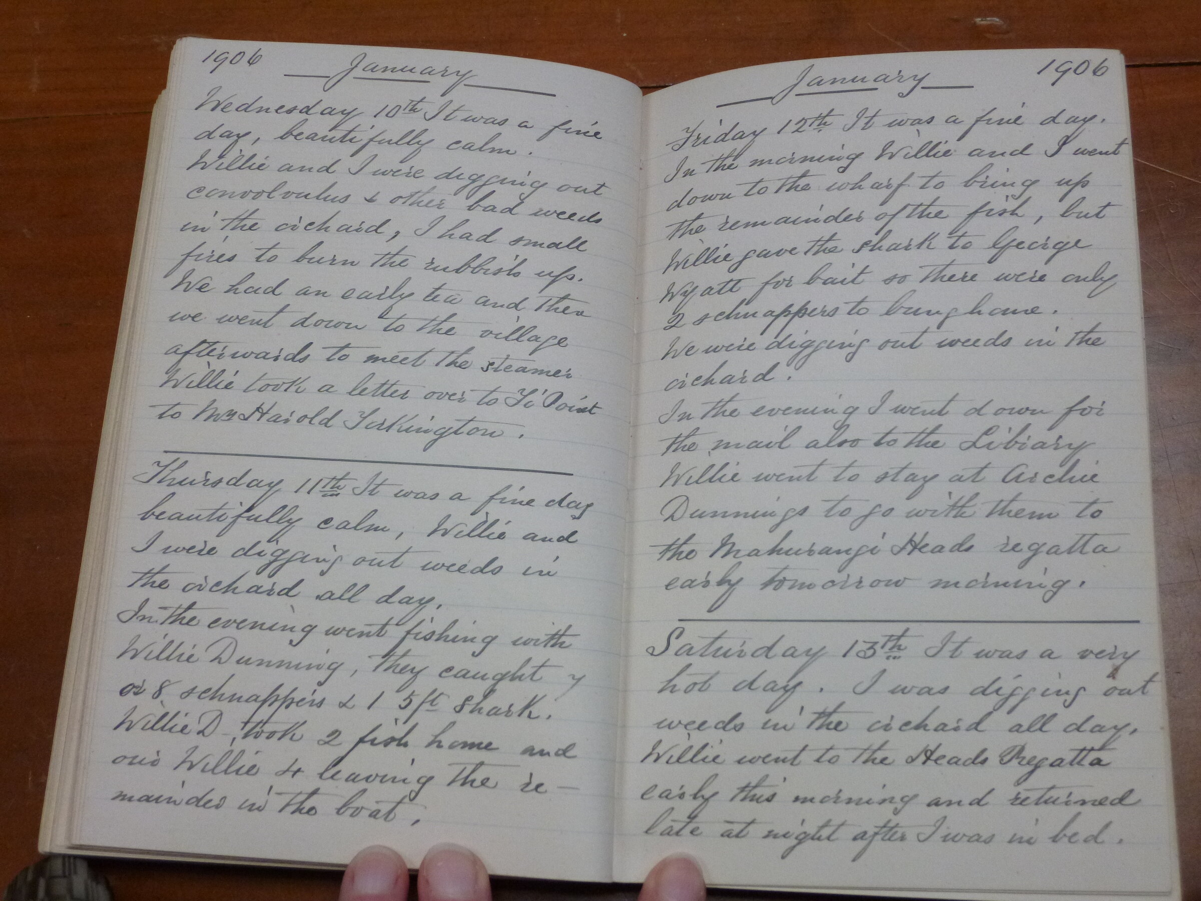 Original CS Clarke diary page