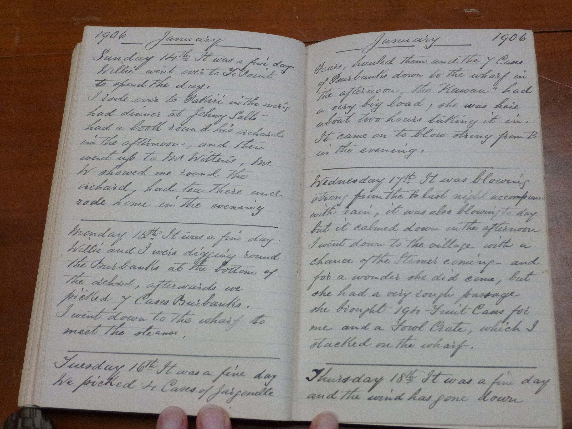 Original CS Clarke diary page