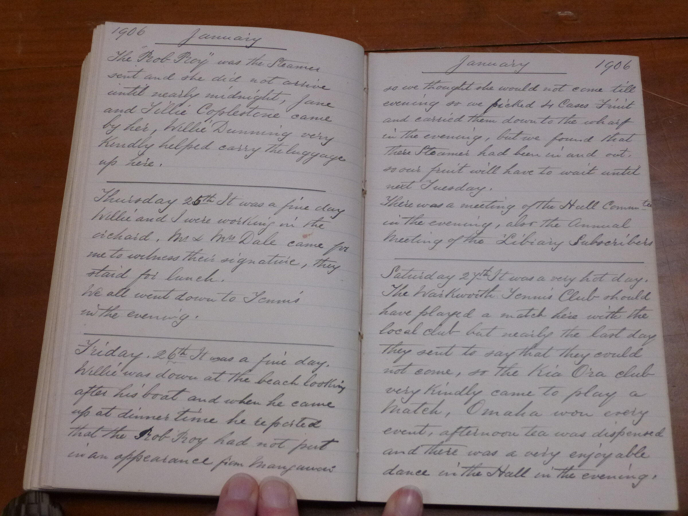 Original CS Clarke diary page