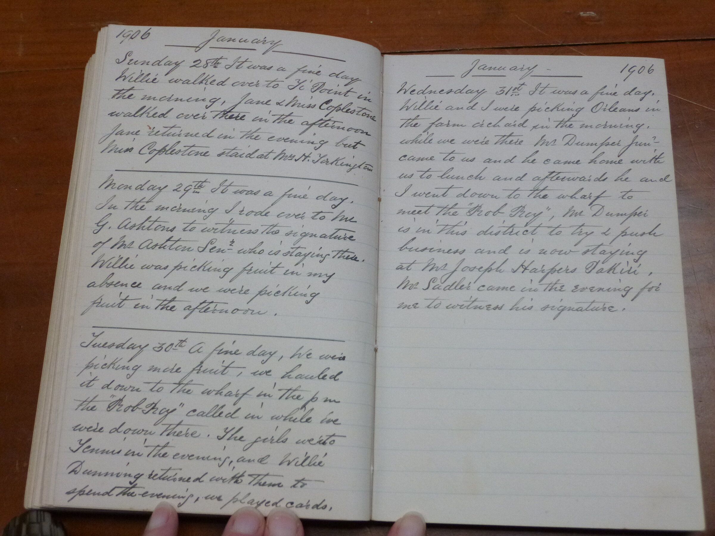 Original CS Clarke diary page