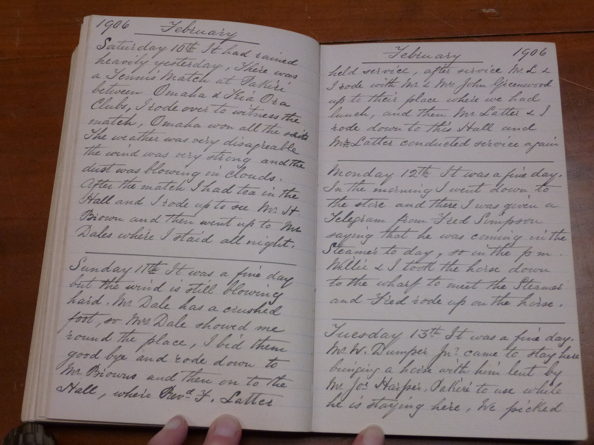 Original CS Clarke diary page