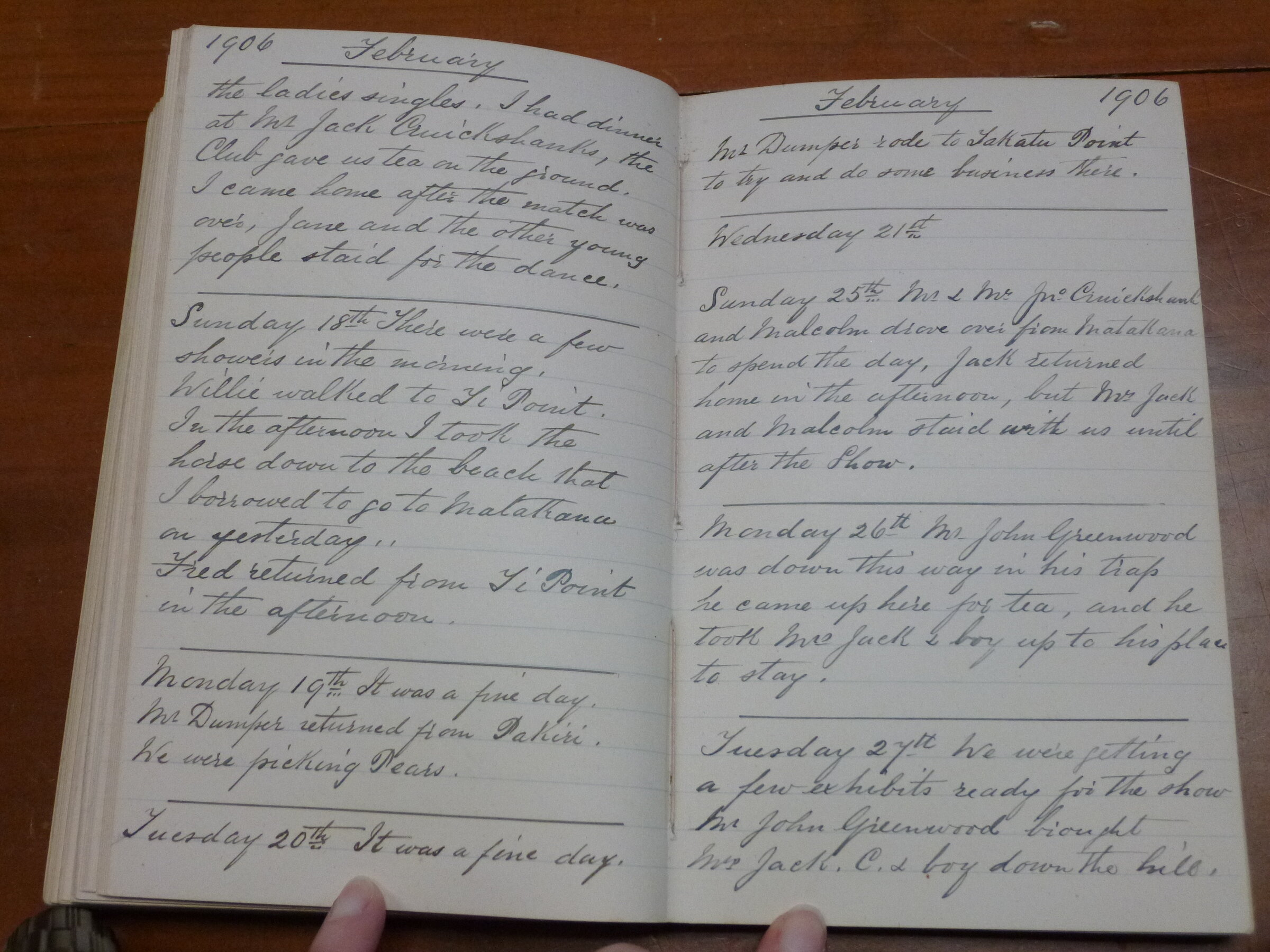 Original CS Clarke diary page