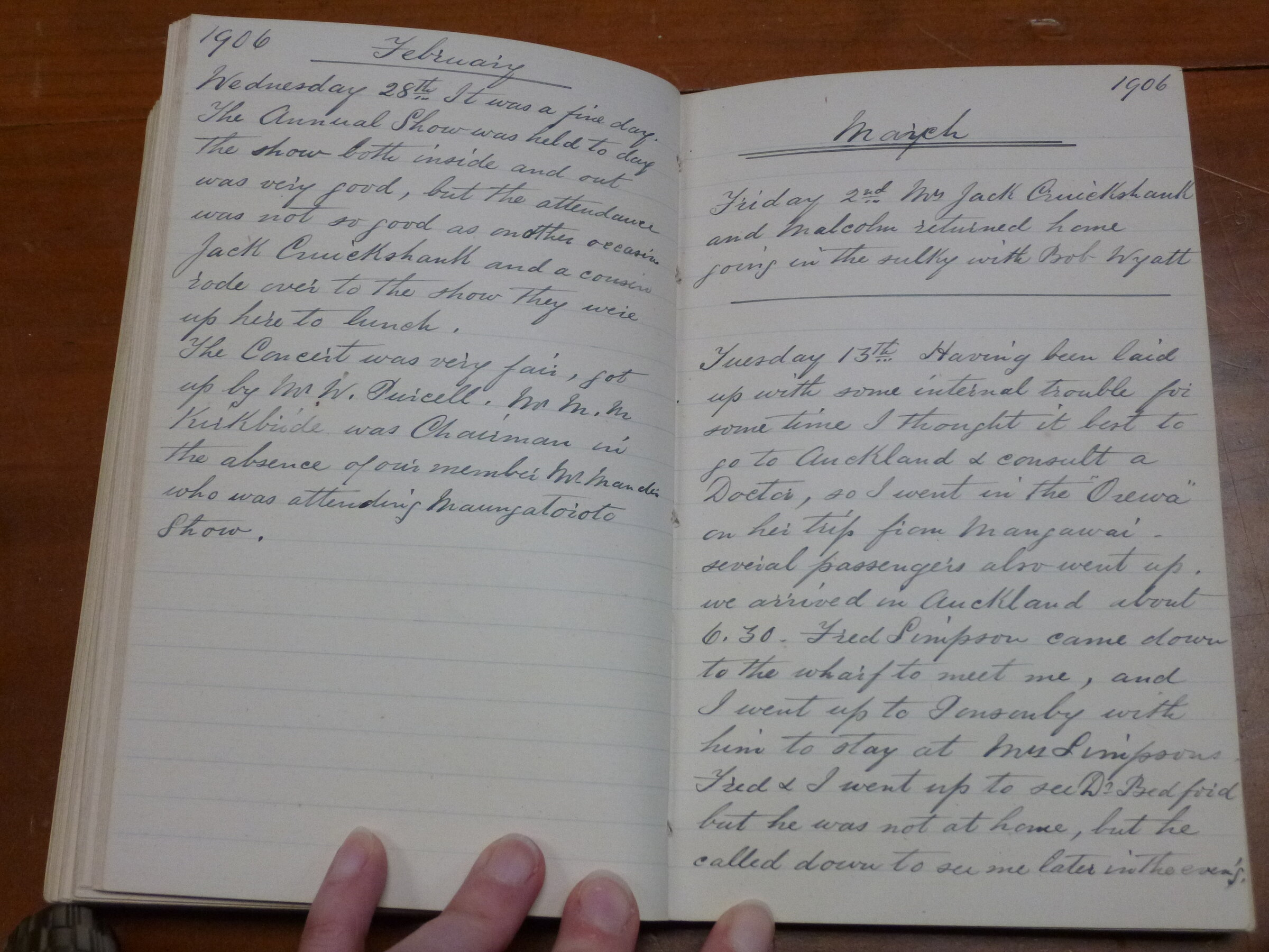 Original CS Clarke diary page