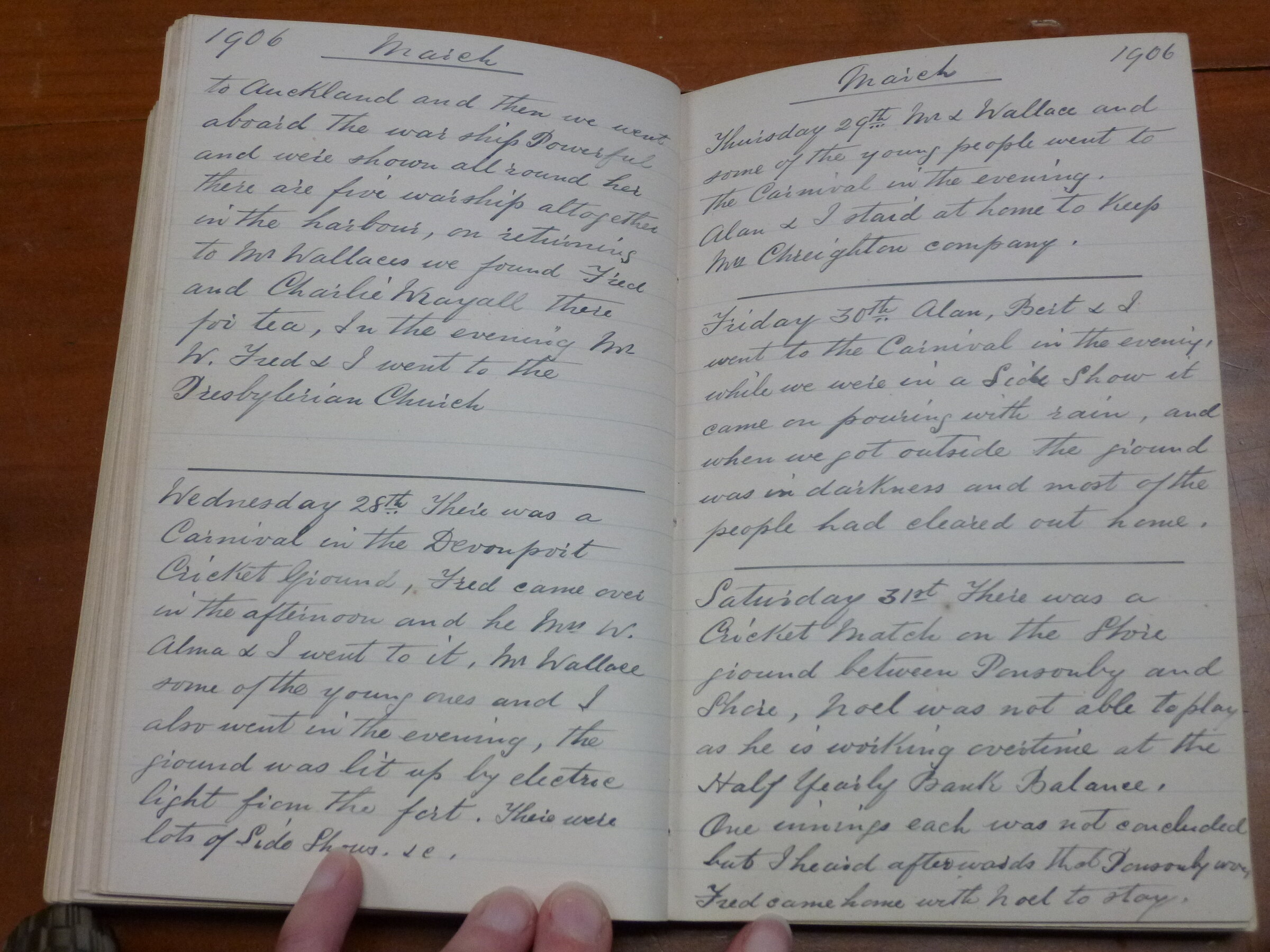 Original CS Clarke diary page