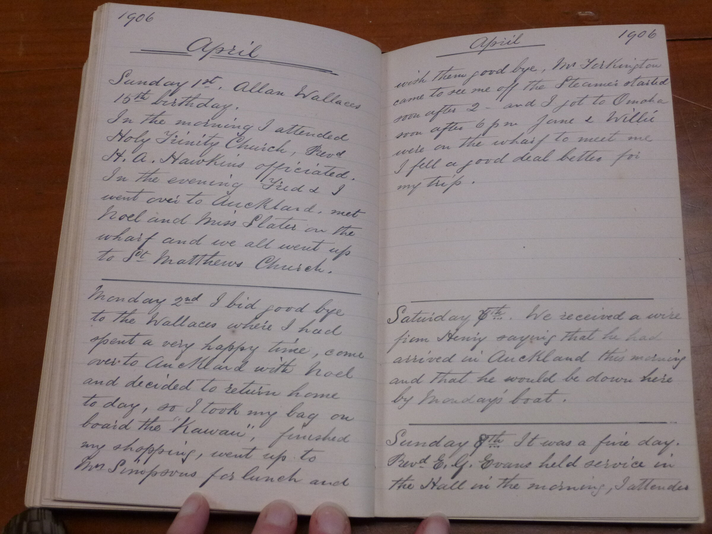 Original CS Clarke diary page