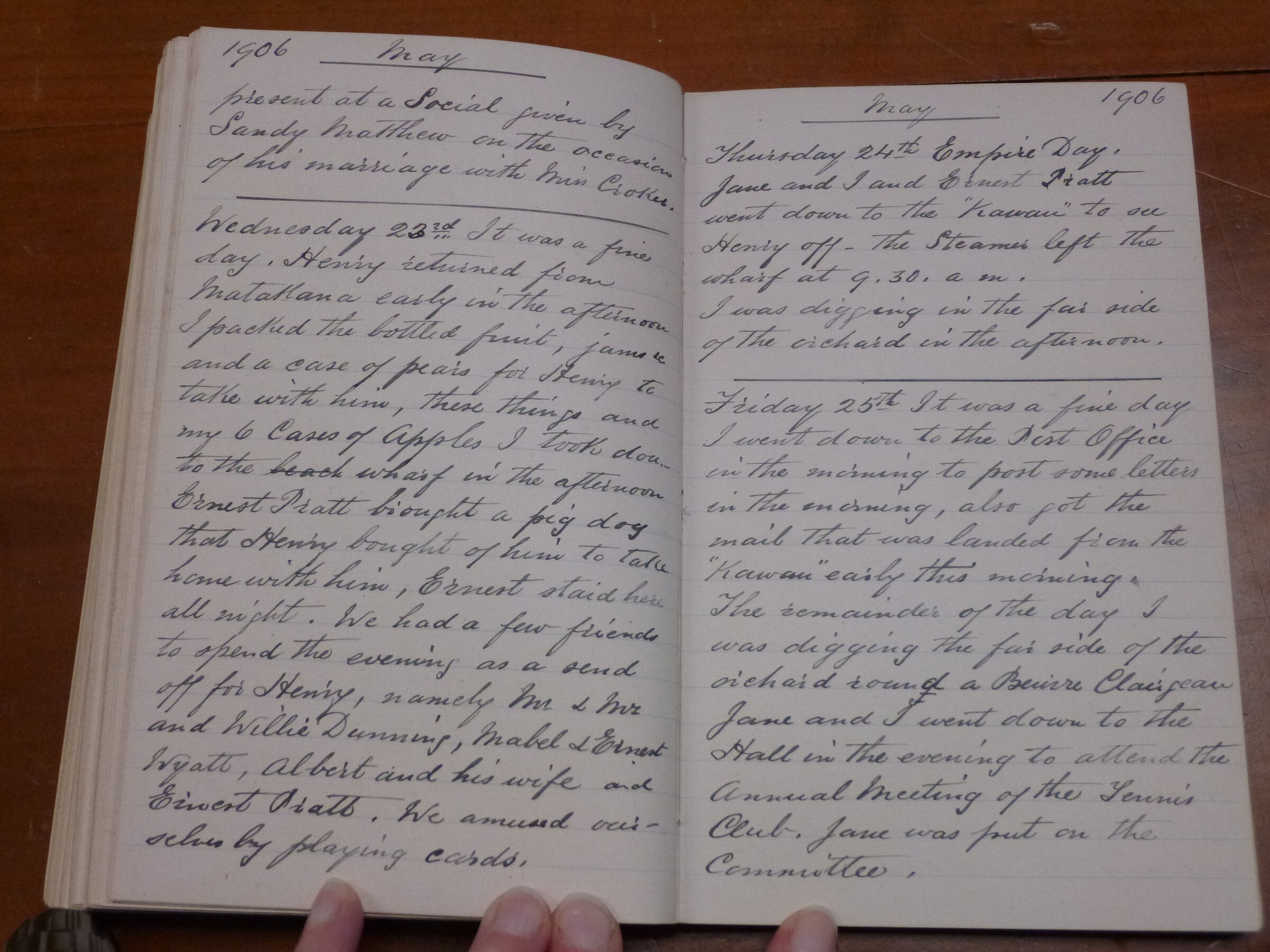 Original CS Clarke diary page