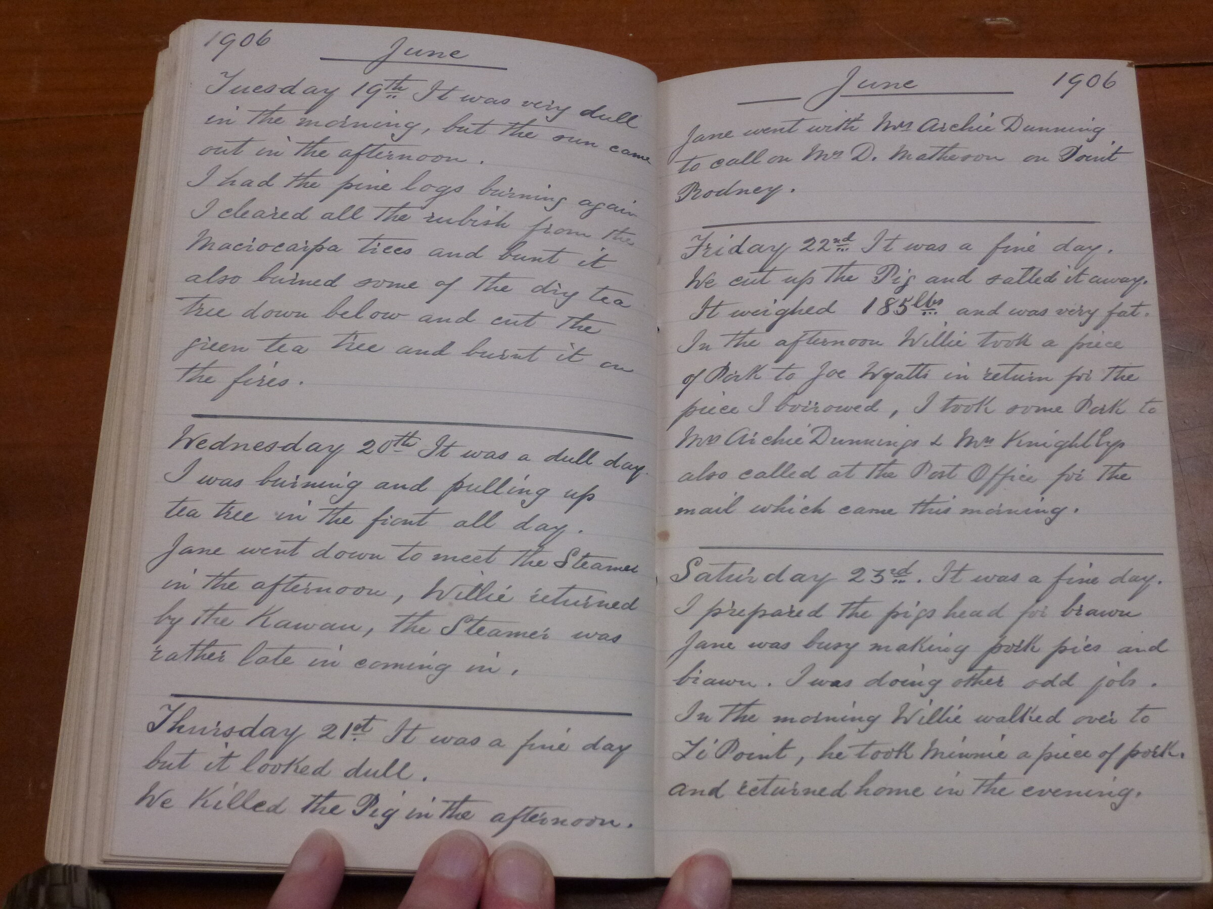 Original CS Clarke diary page
