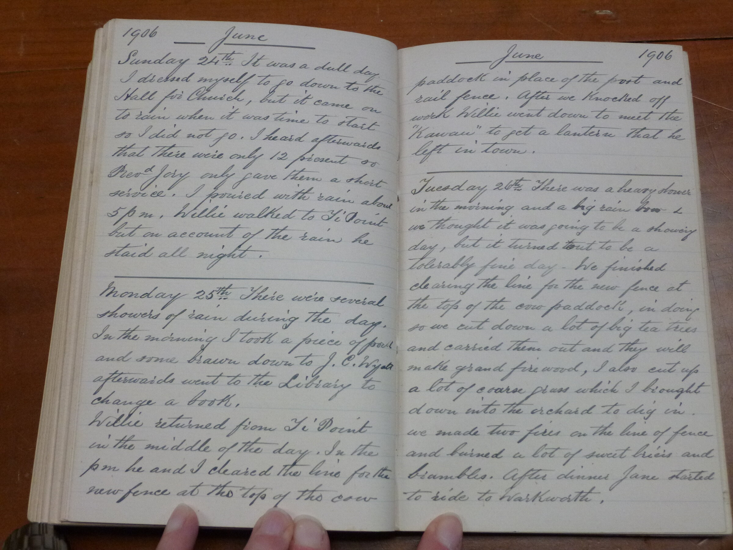Original CS Clarke diary page