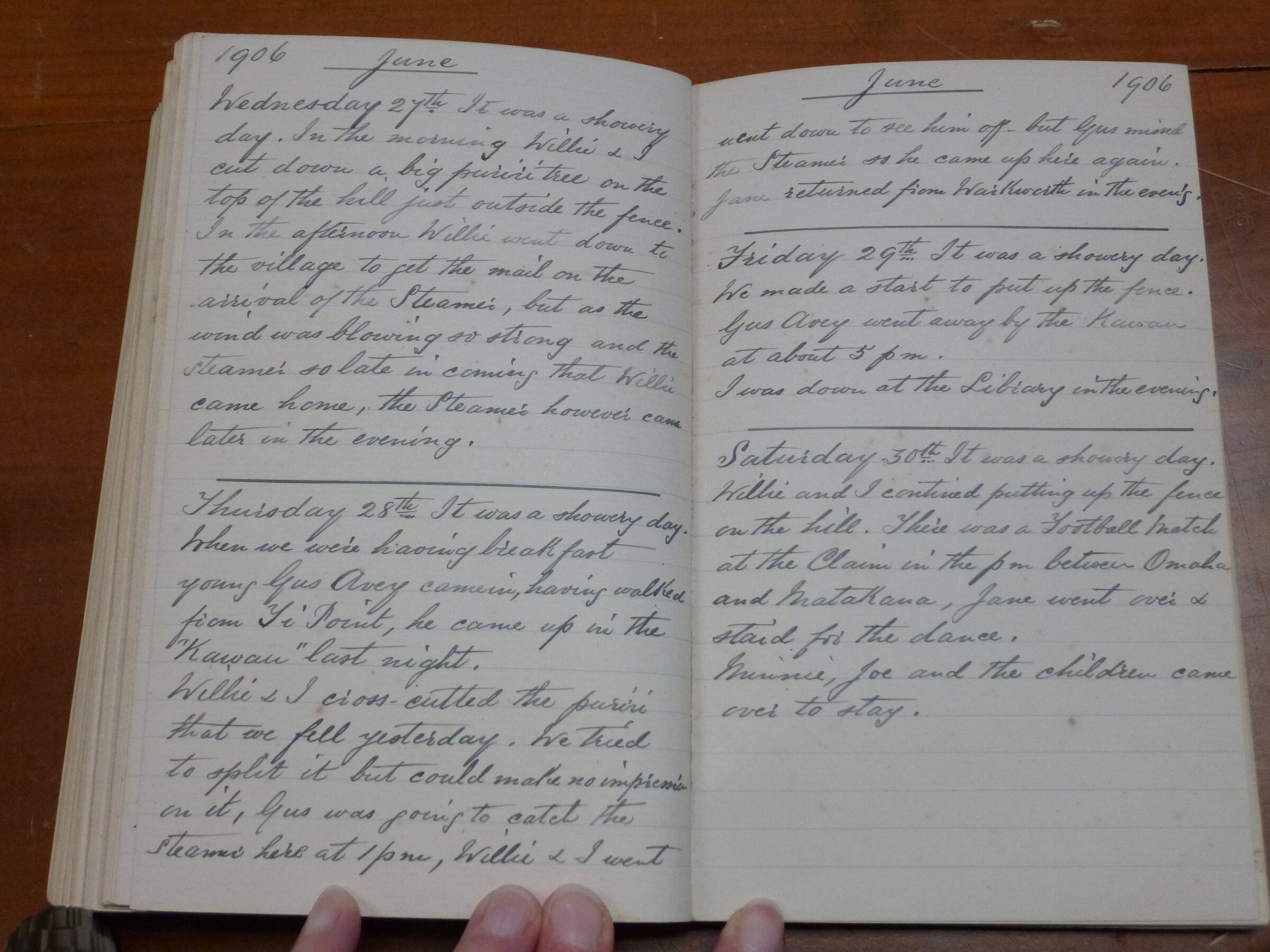 Original CS Clarke diary page