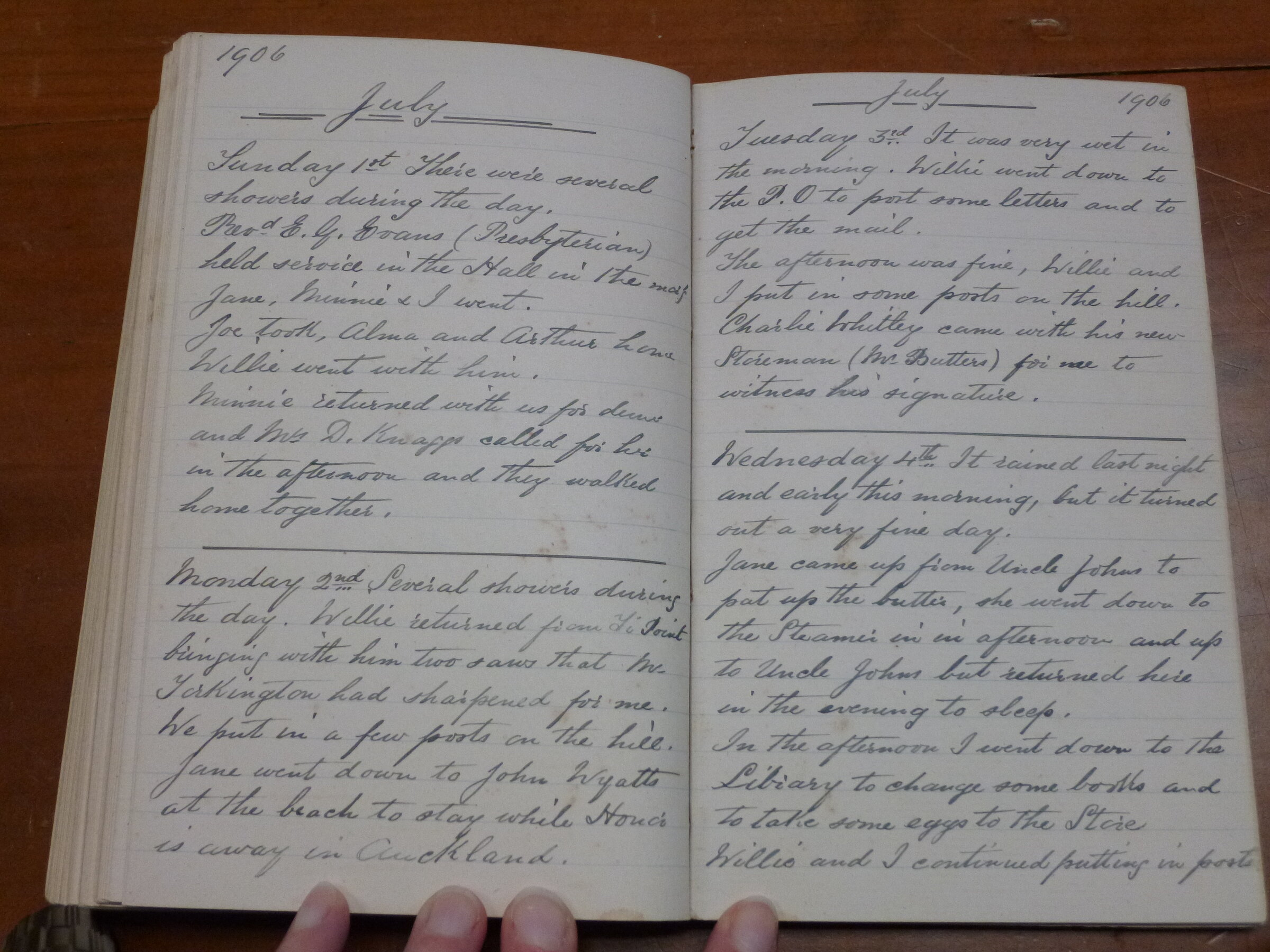 Original CS Clarke diary page