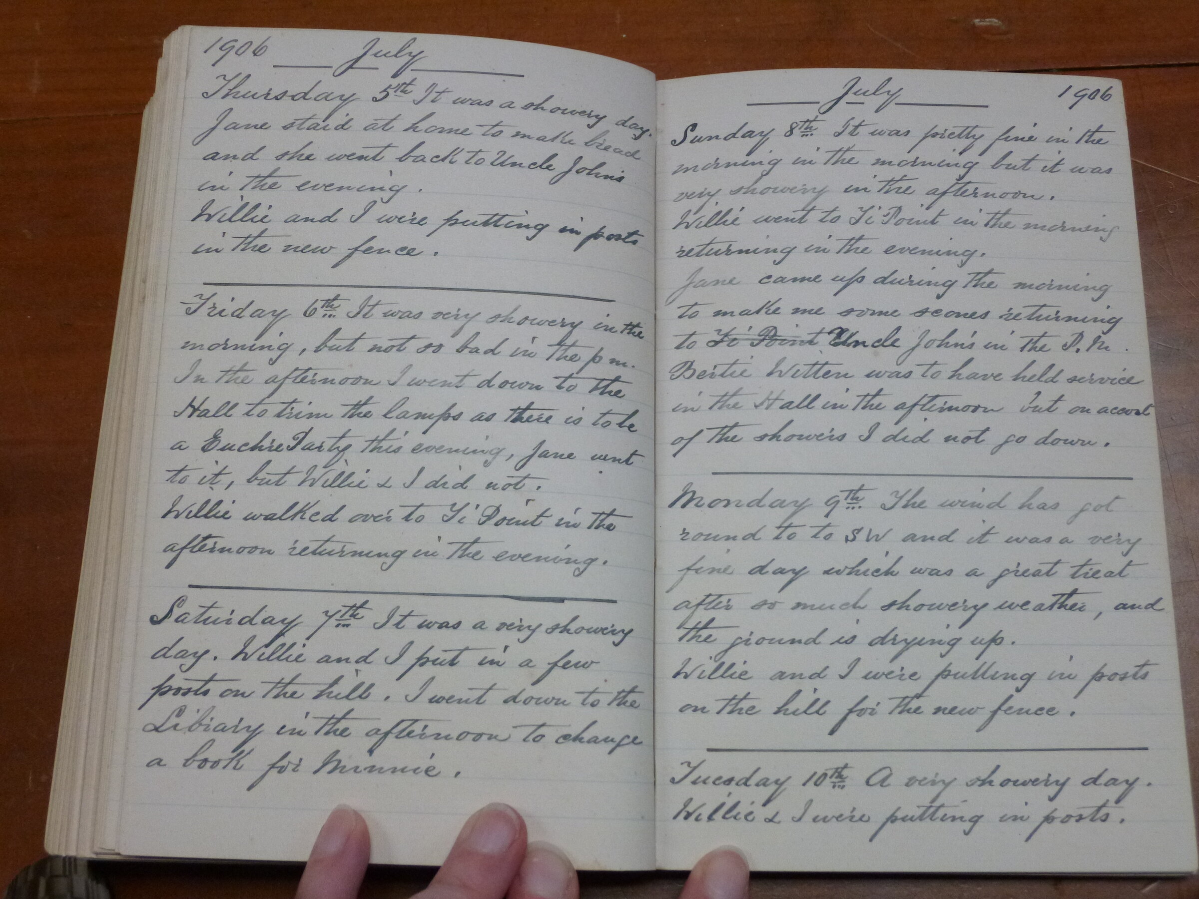 Original CS Clarke diary page