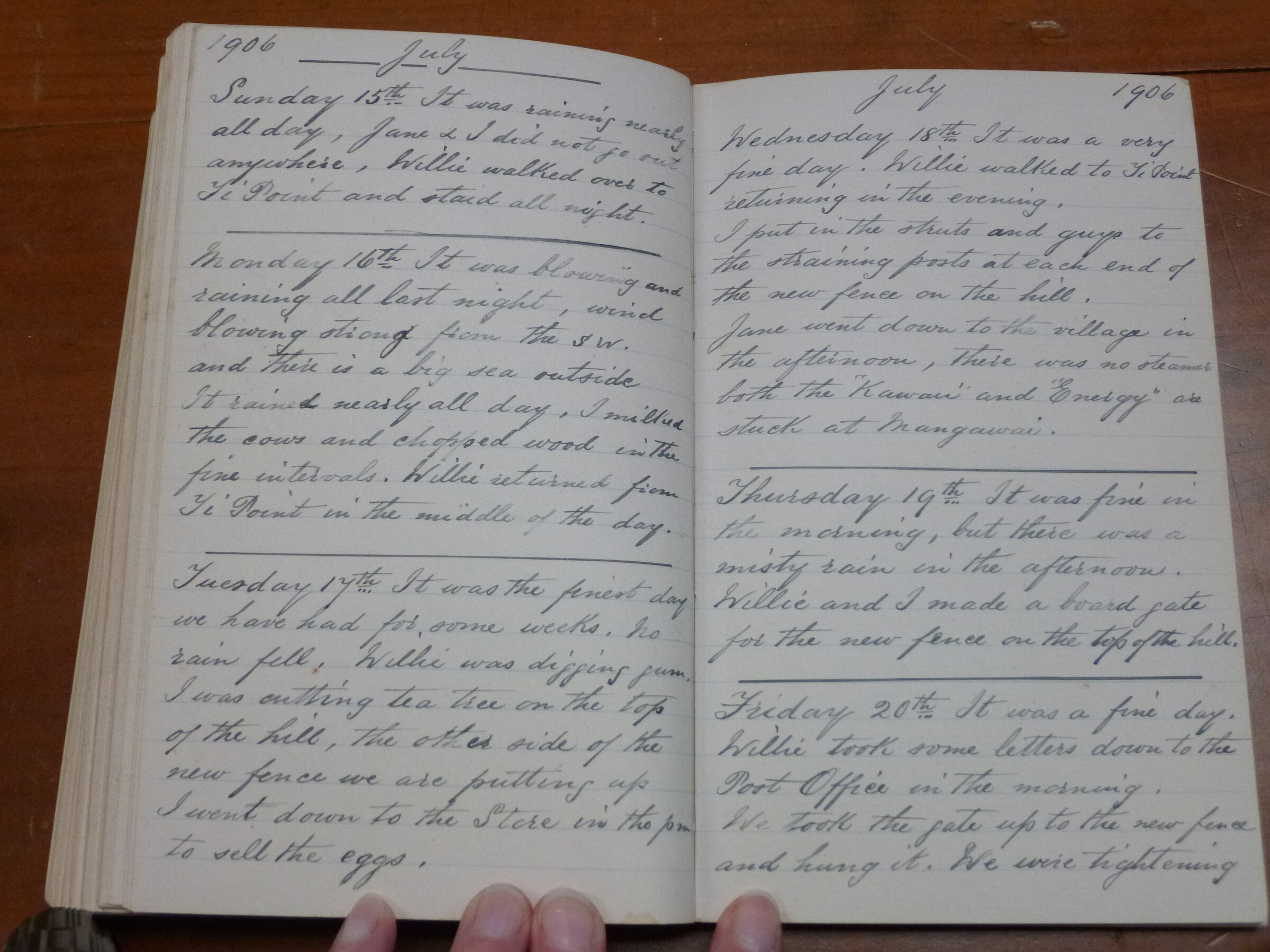 Original CS Clarke diary page