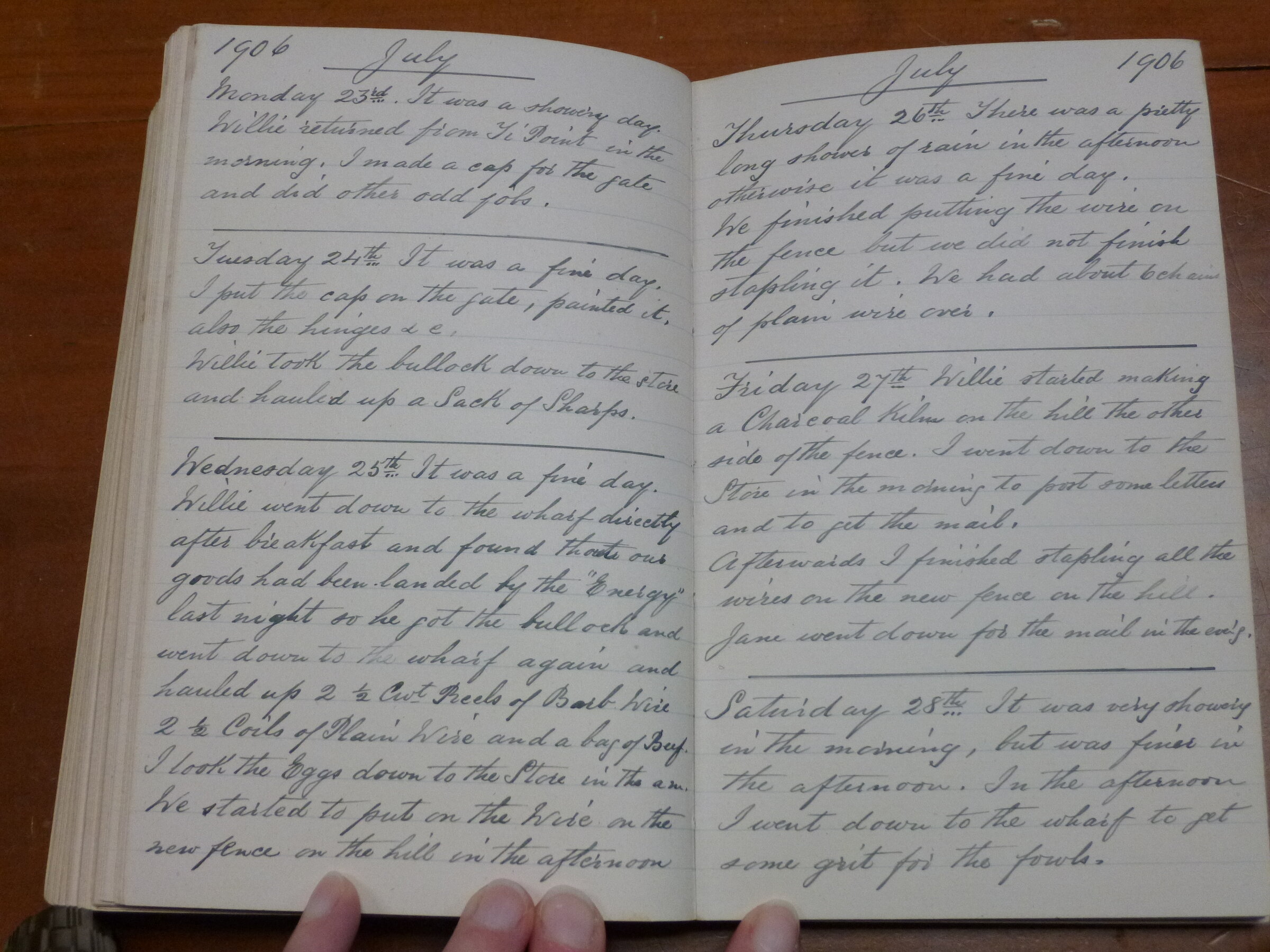Original CS Clarke diary page