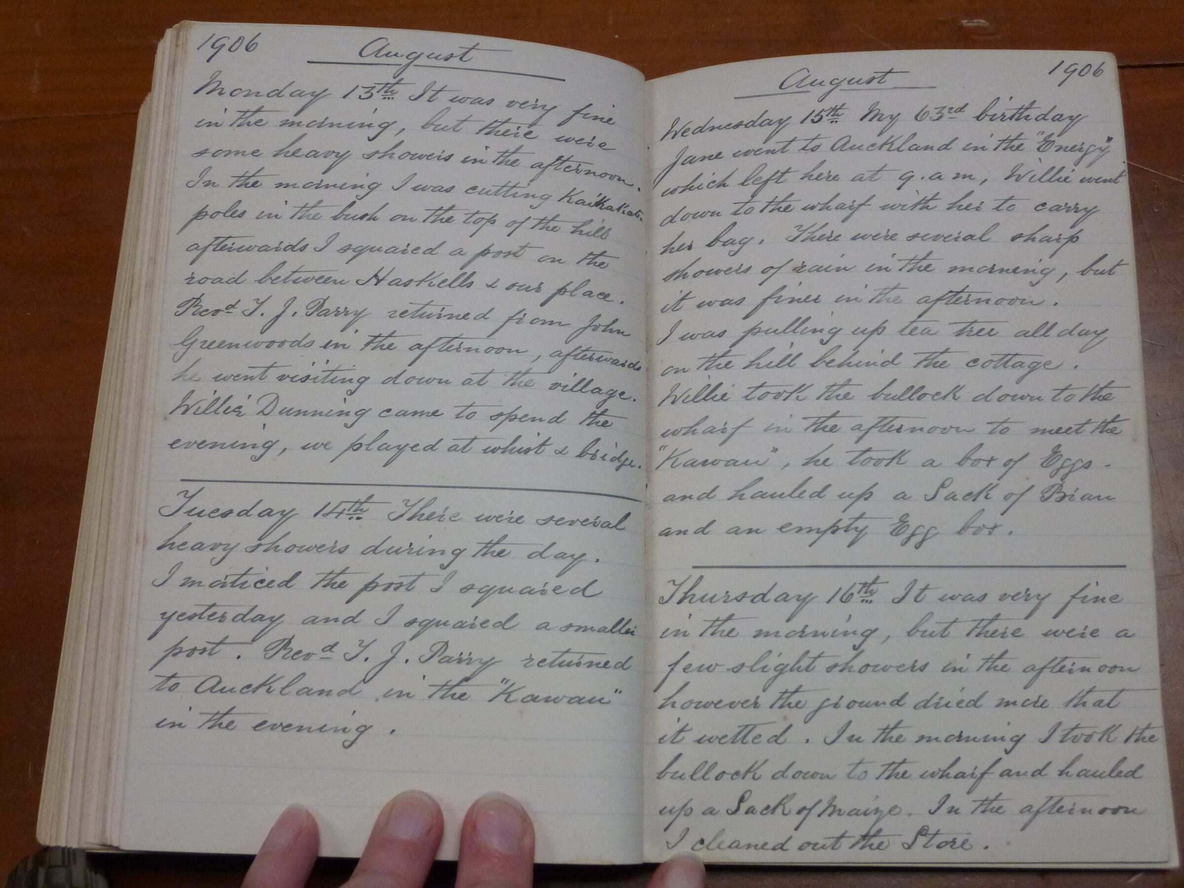 Original CS Clarke diary page