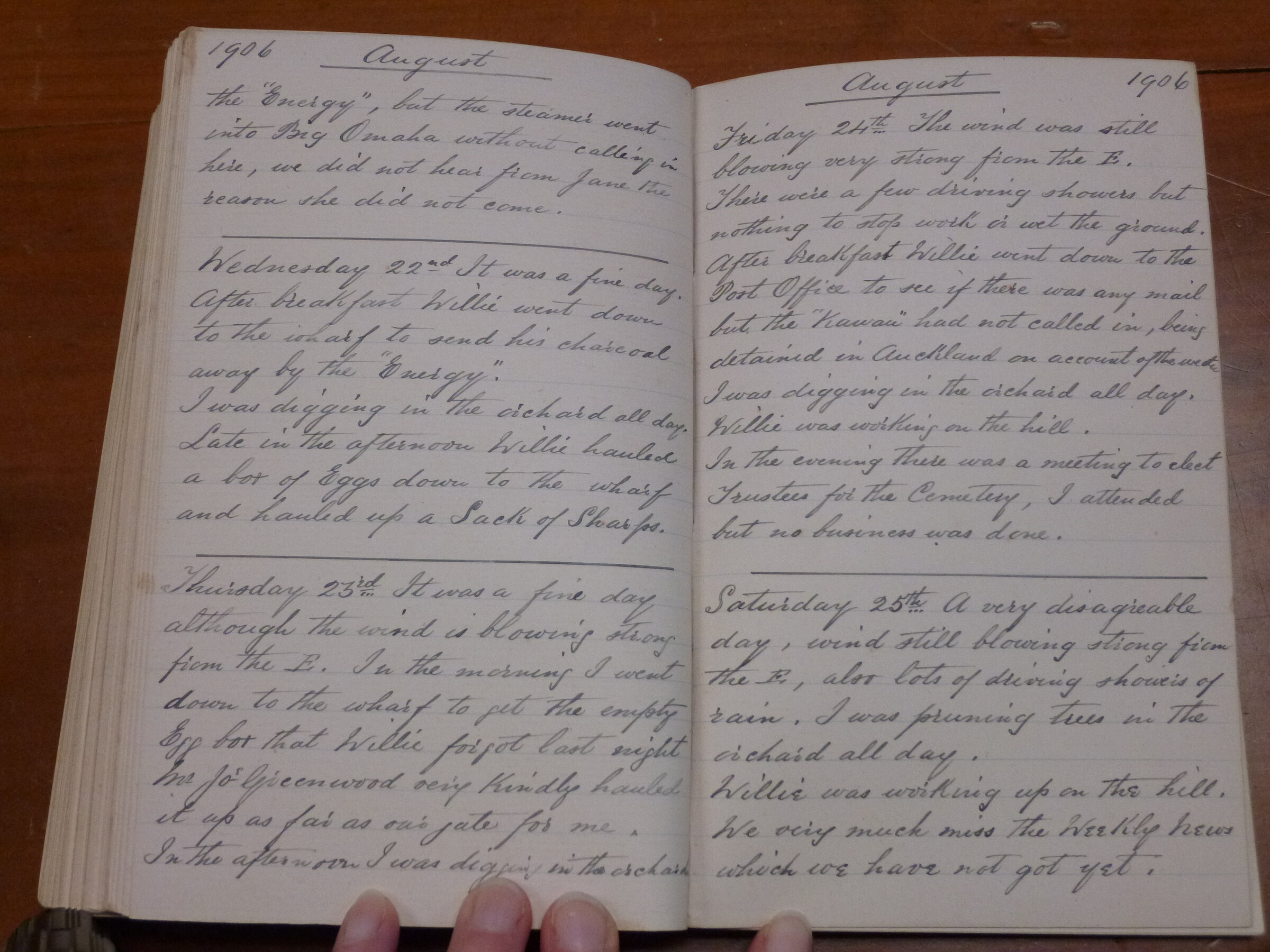 Original CS Clarke diary page