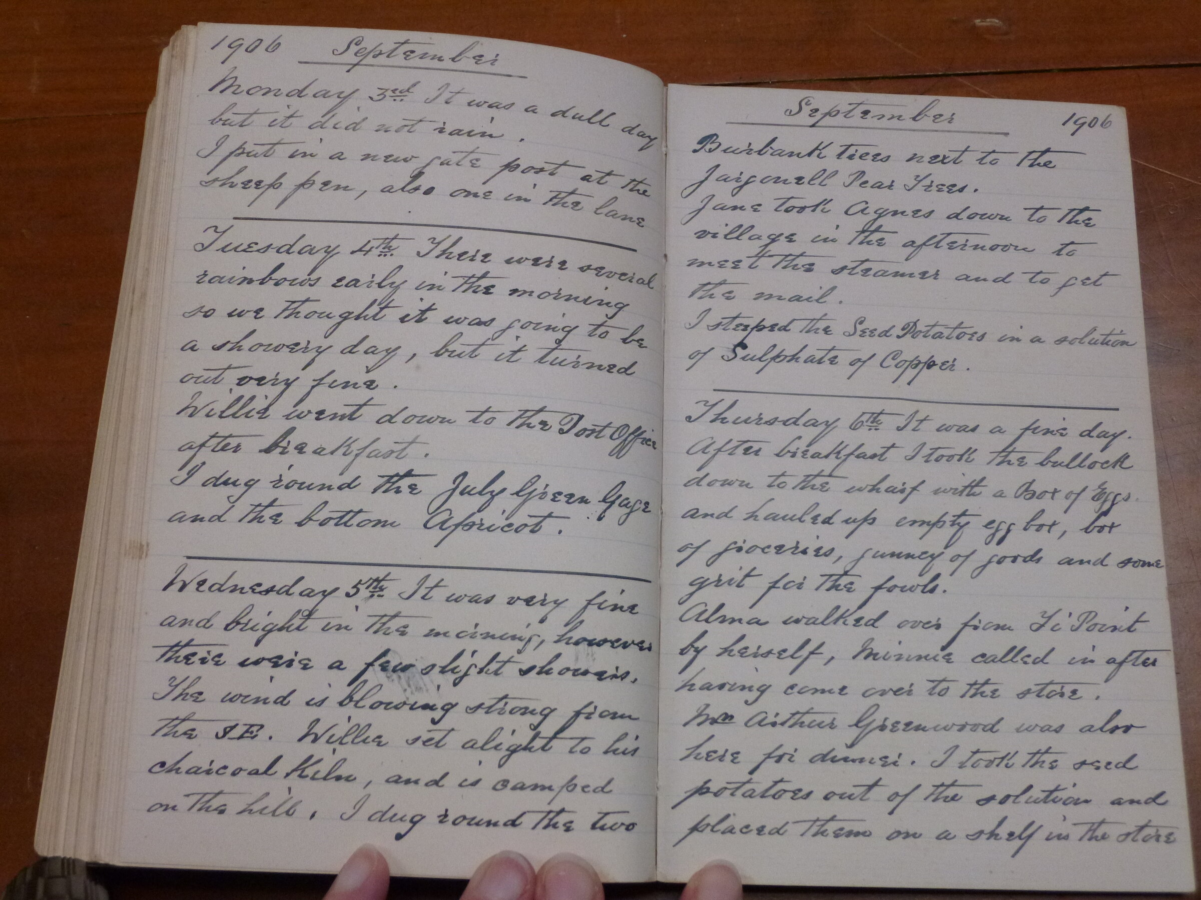 Original CS Clarke diary page