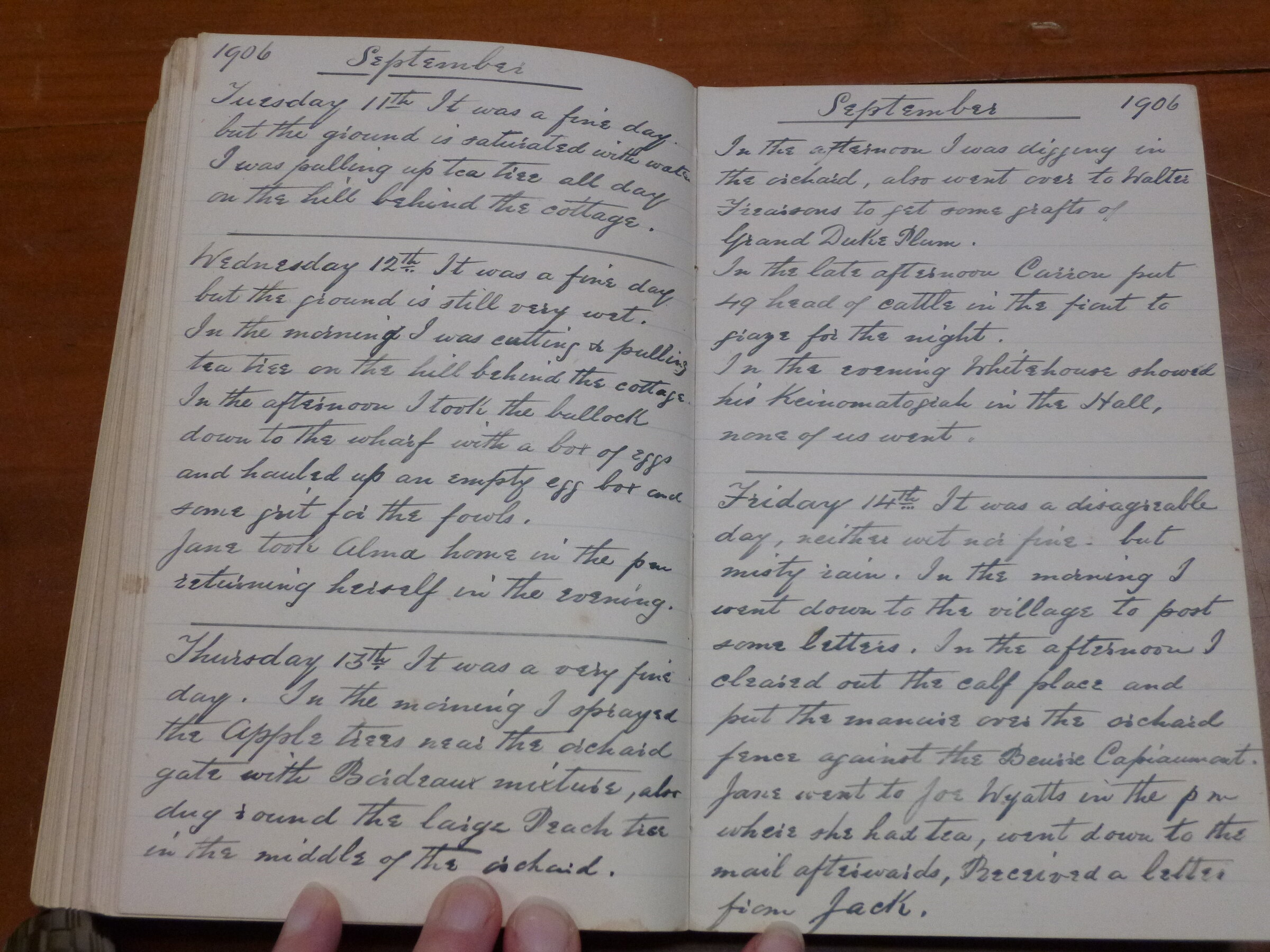 Original CS Clarke diary page