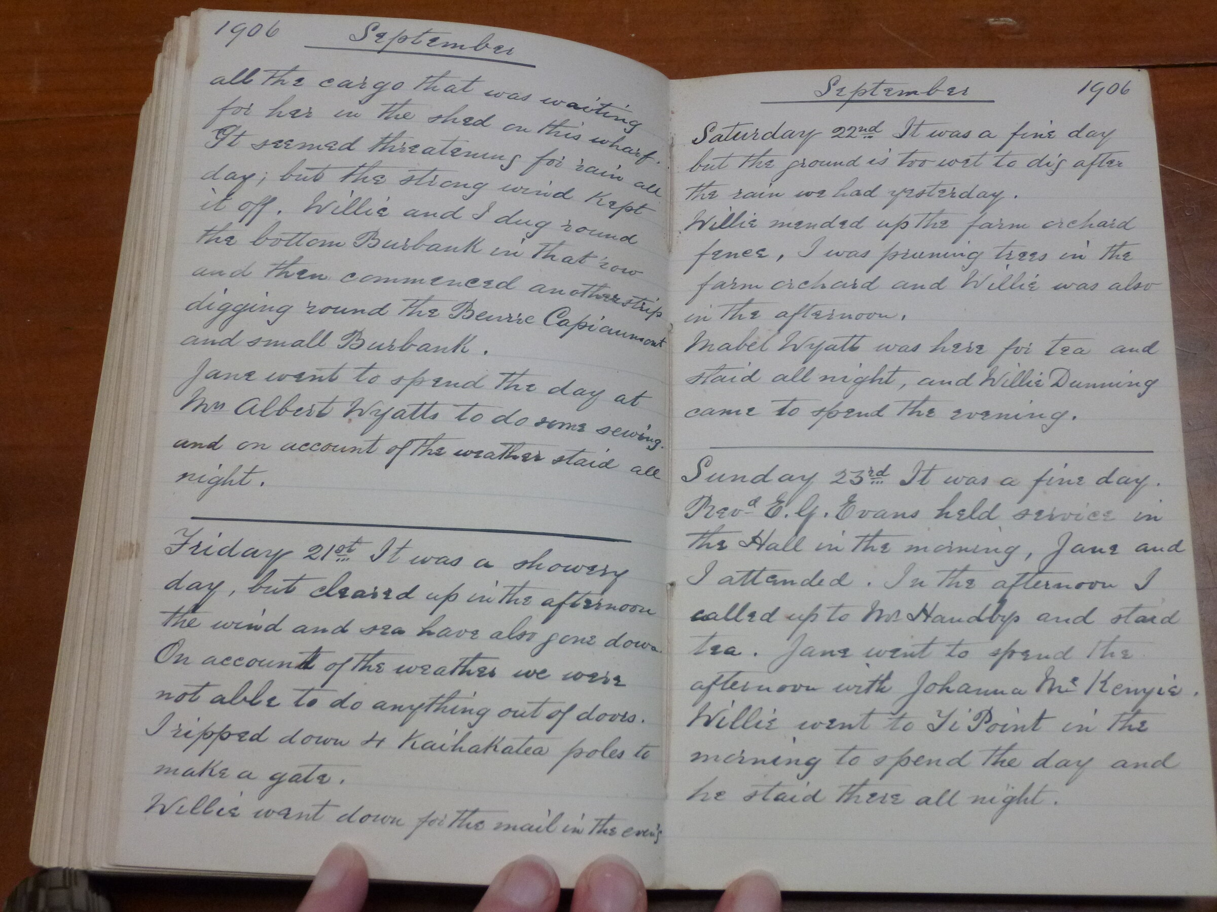 Original CS Clarke diary page