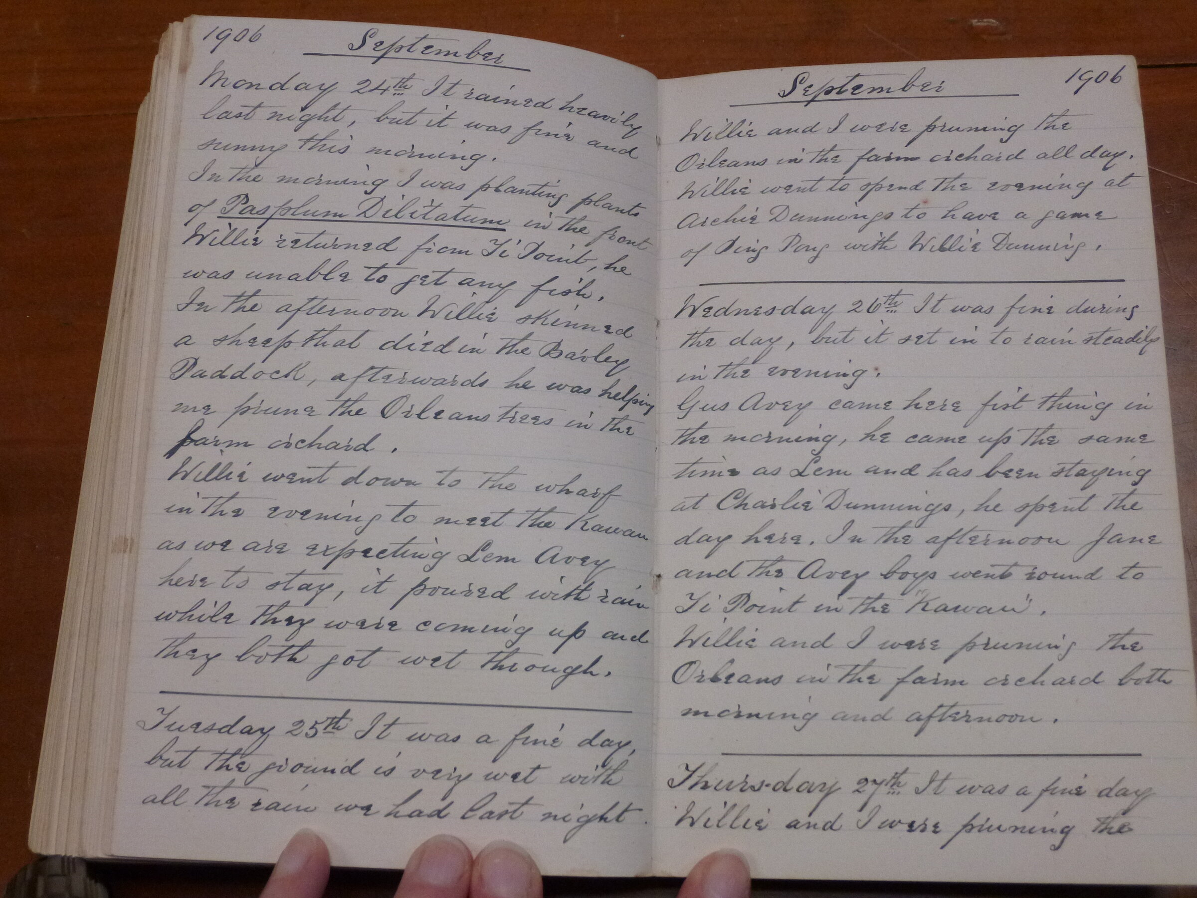 Original CS Clarke diary page