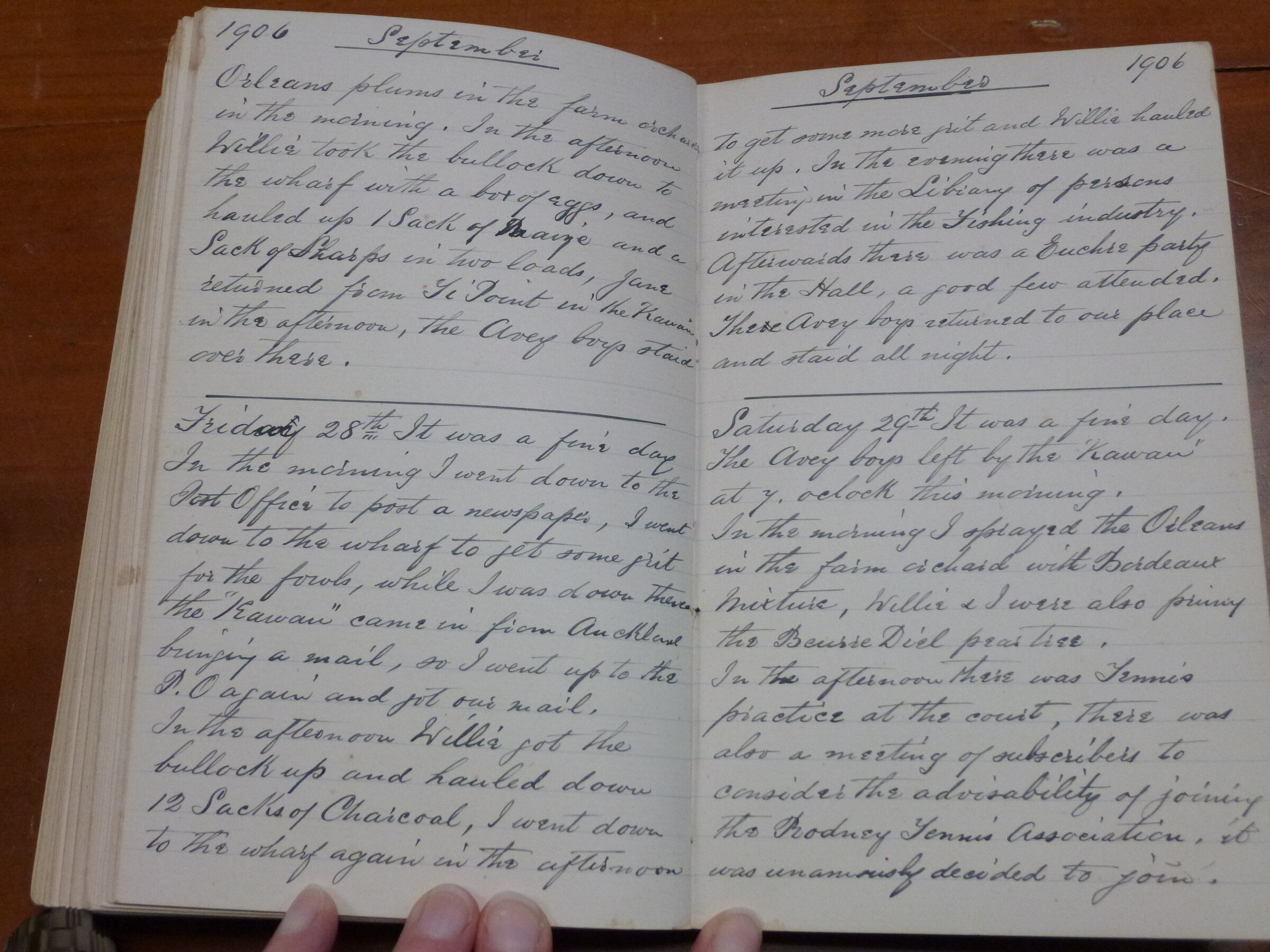 Original CS Clarke diary page