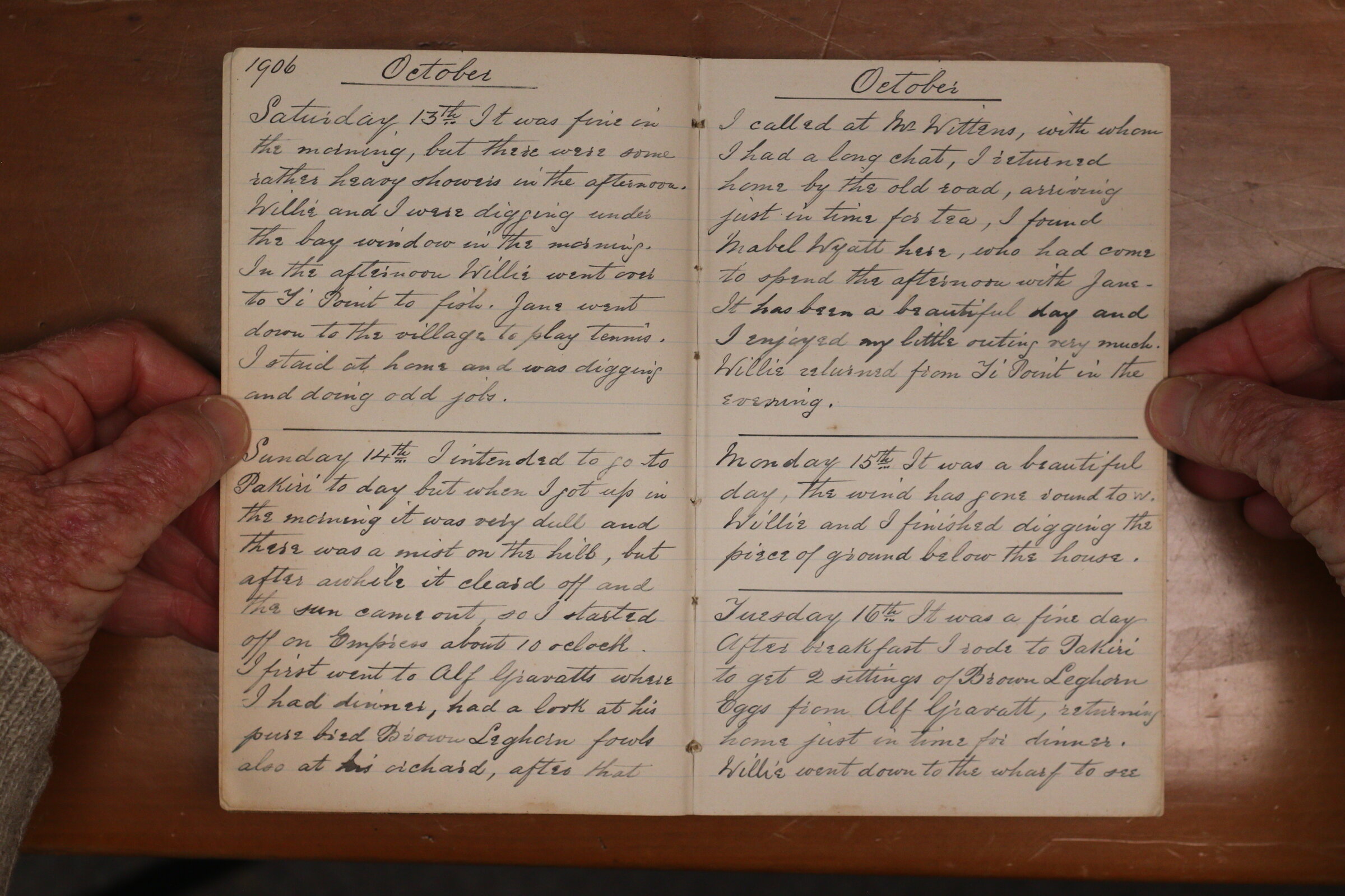 Original CS Clarke diary page