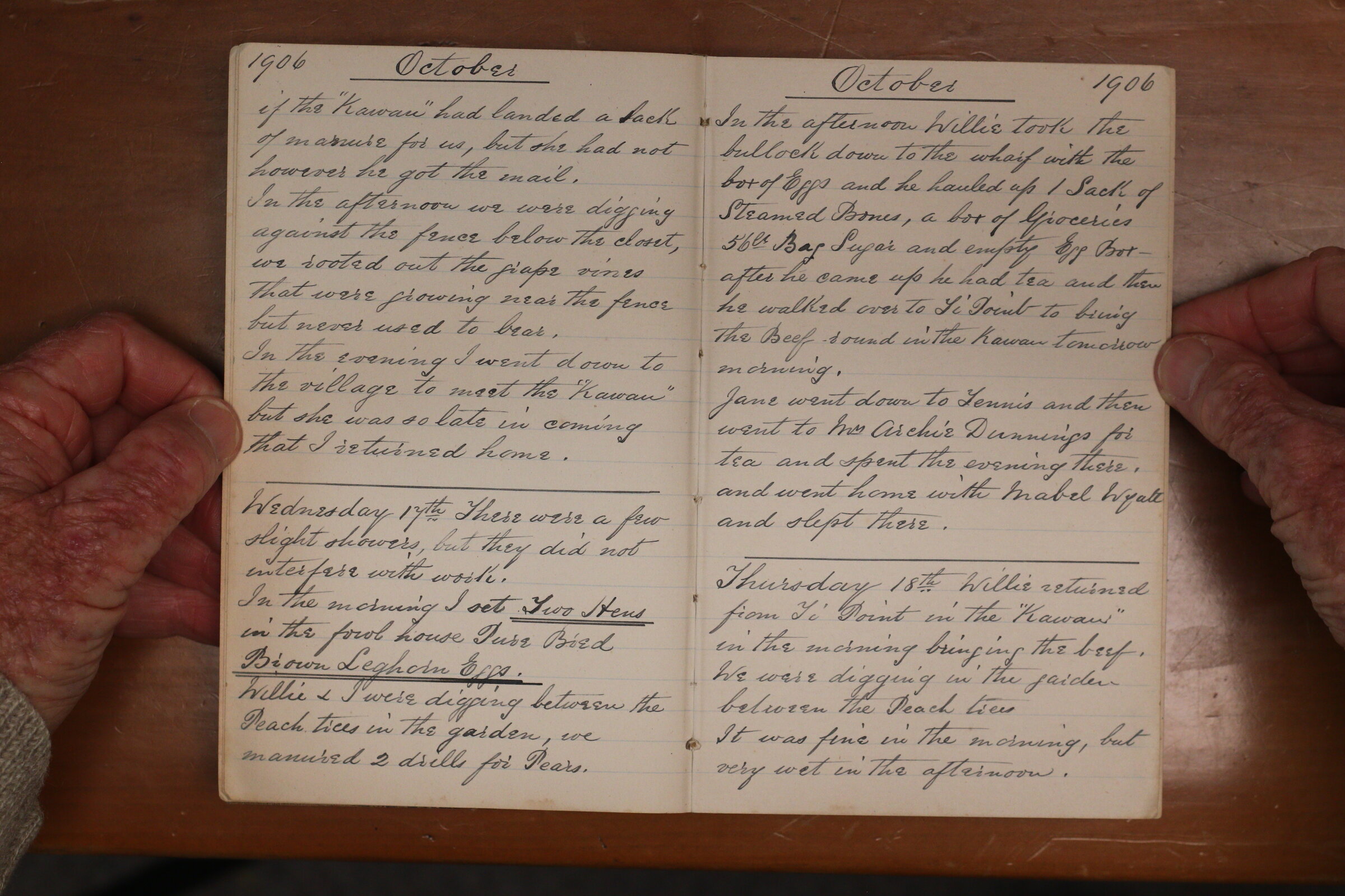 Original CS Clarke diary page