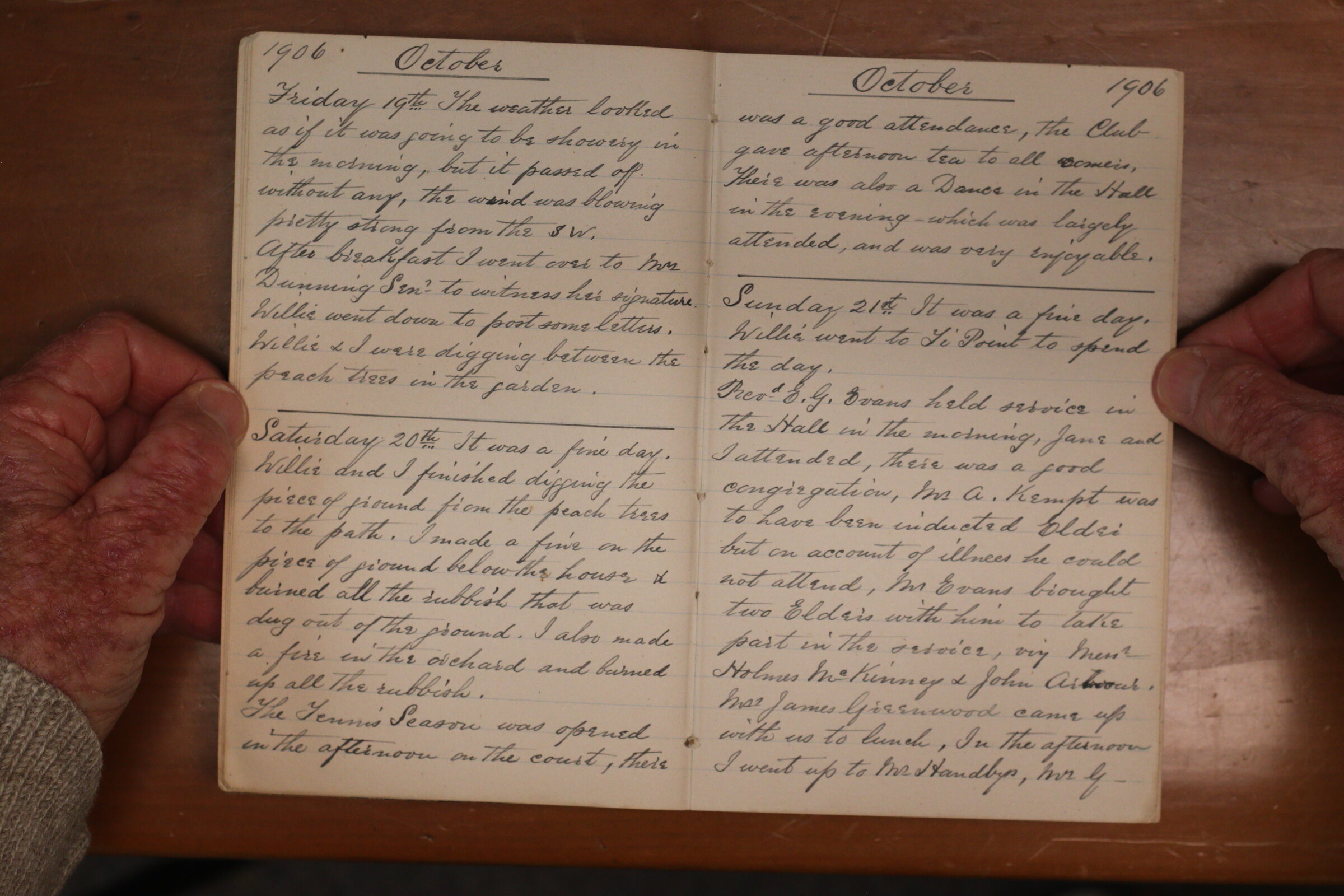 Original CS Clarke diary page