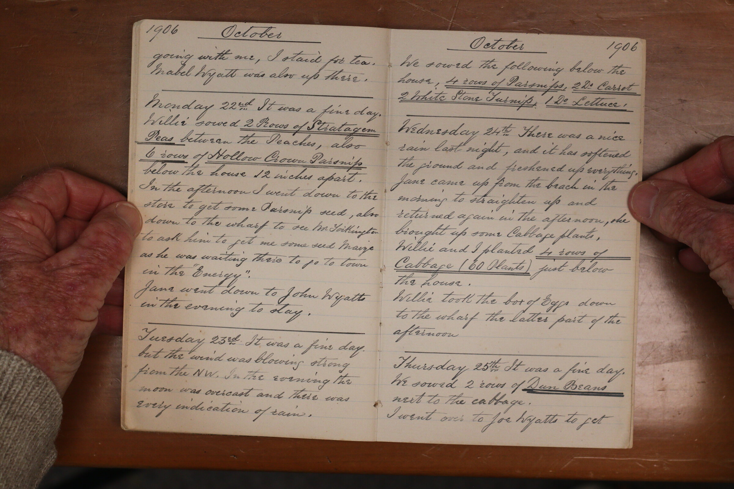Original CS Clarke diary page