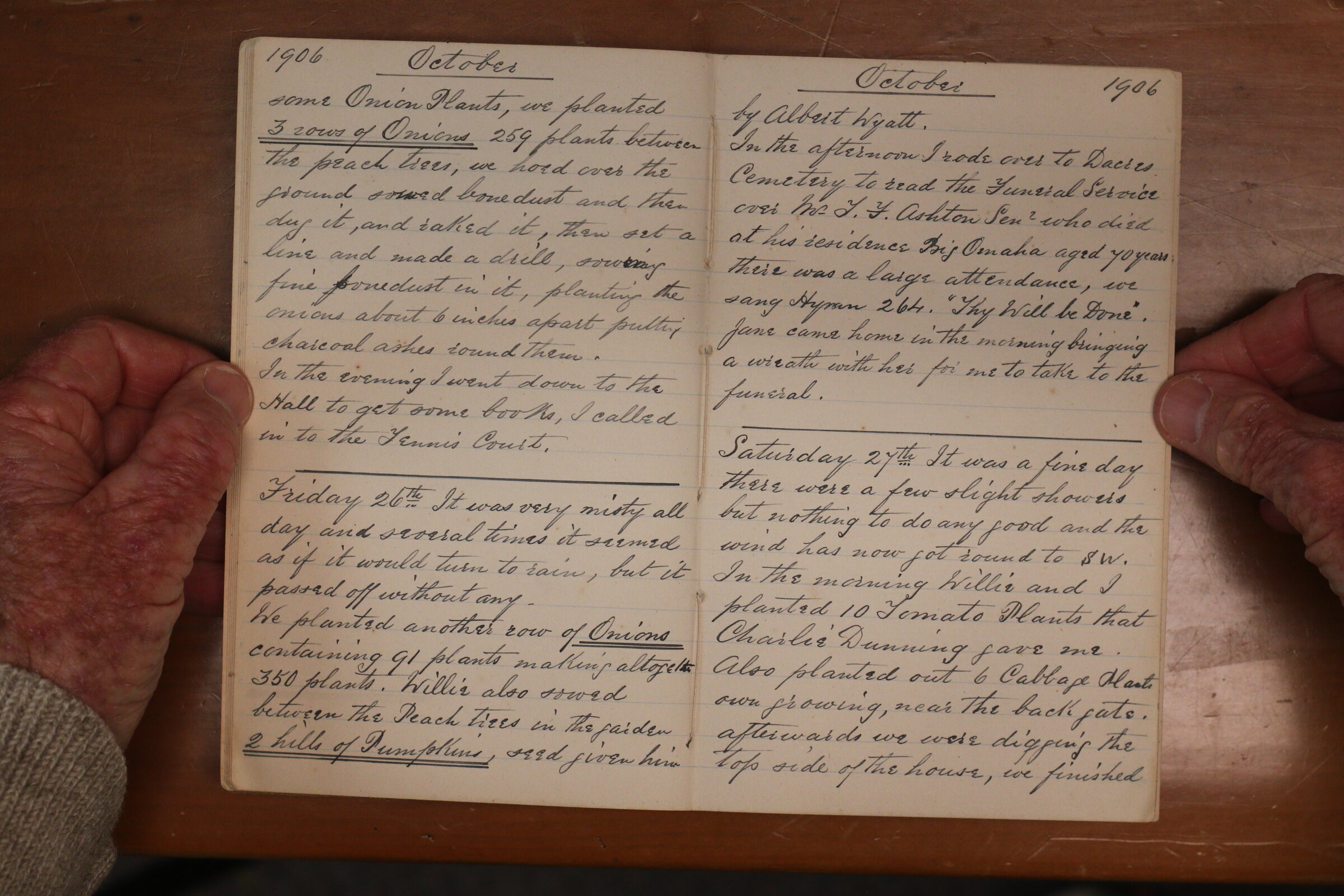 Original CS Clarke diary page