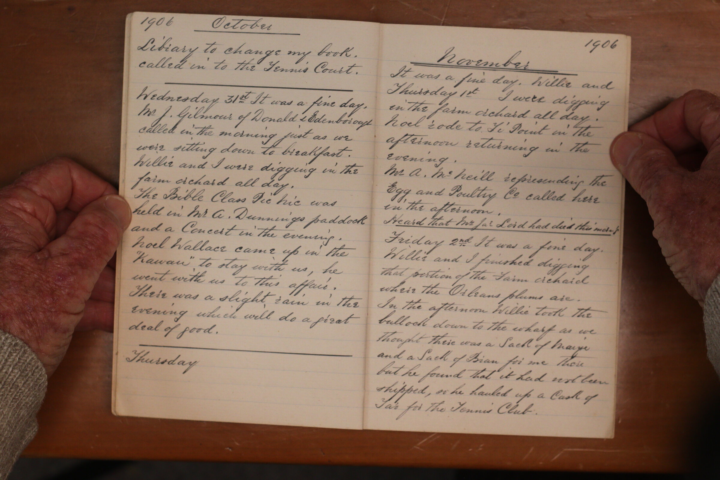 Original CS Clarke diary page