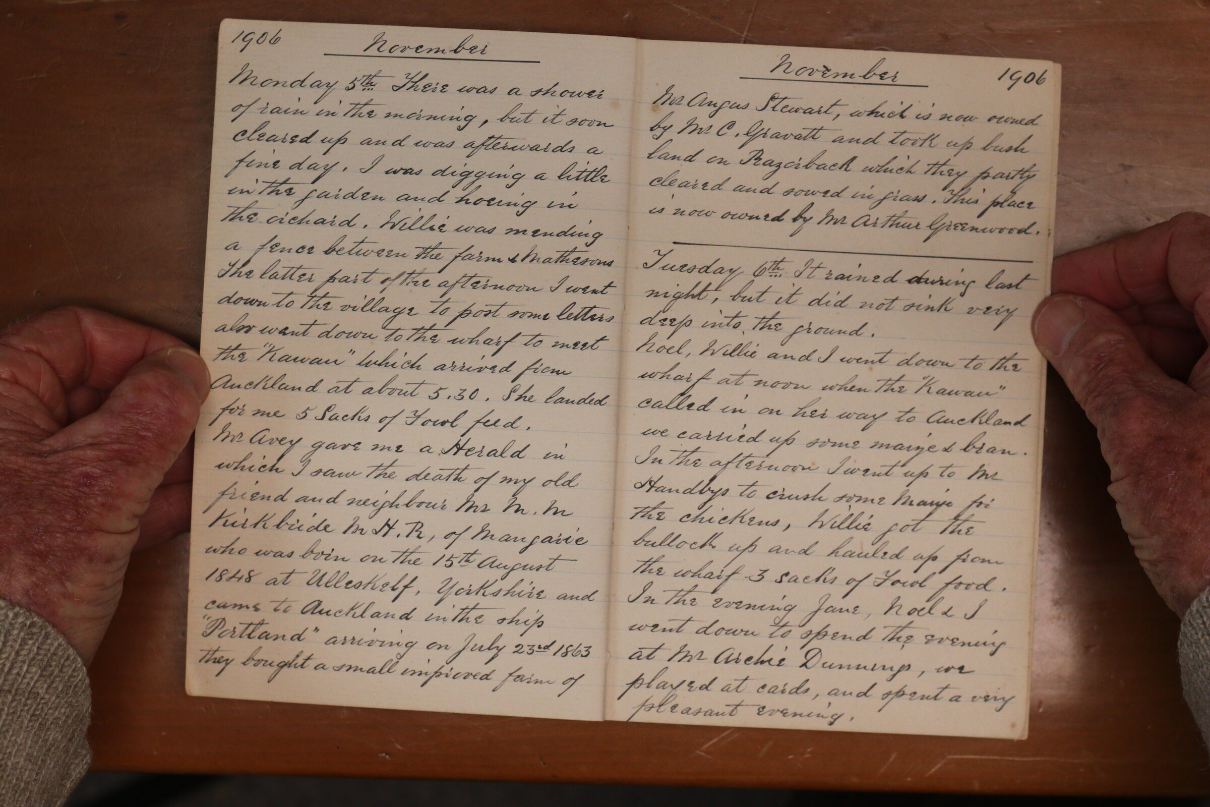 Original CS Clarke diary page