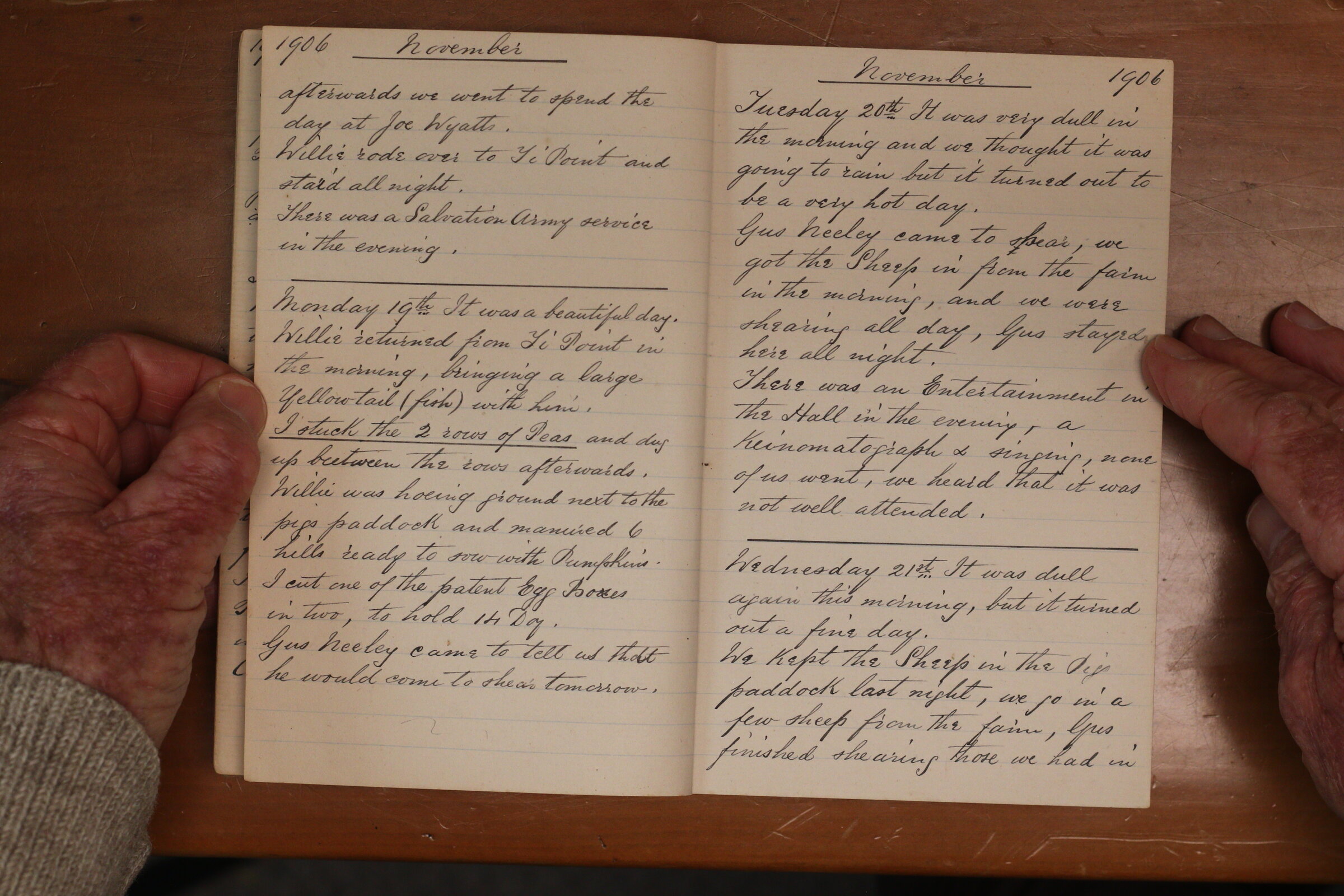 Original CS Clarke diary page