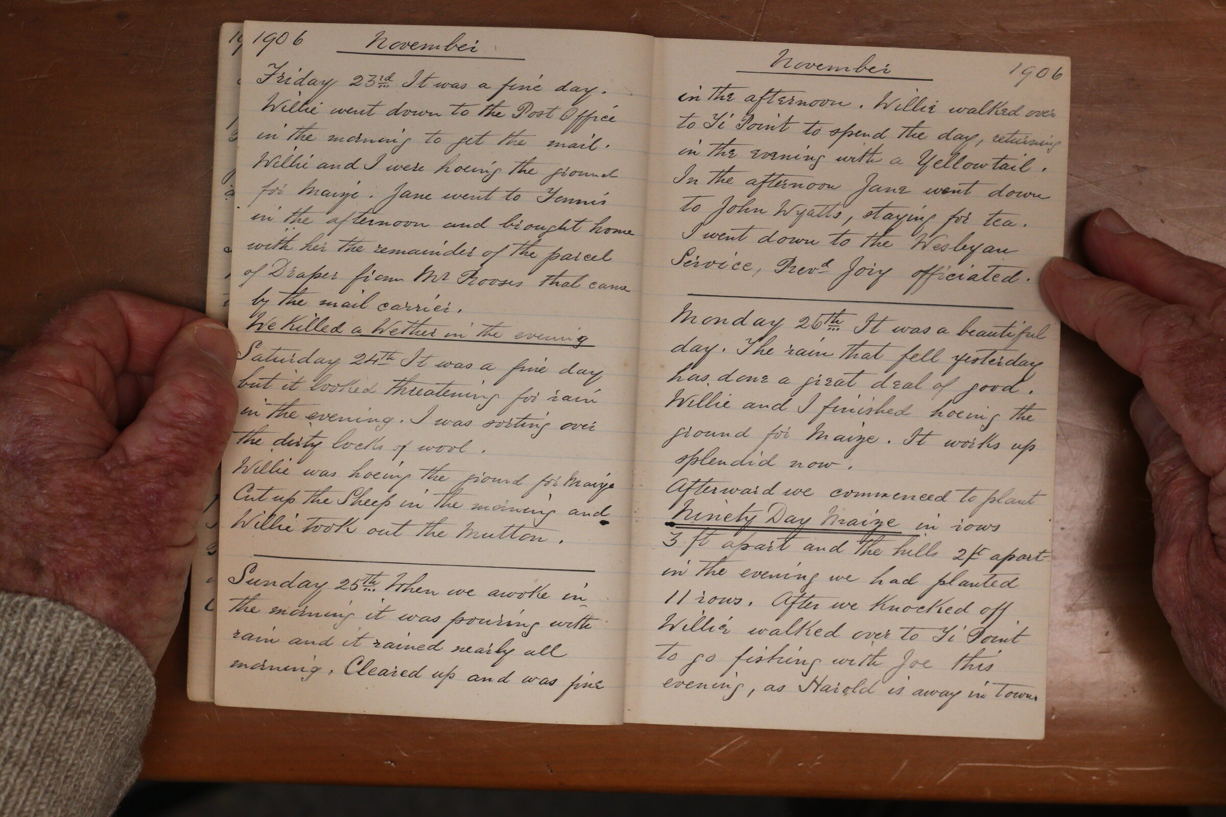 Original CS Clarke diary page