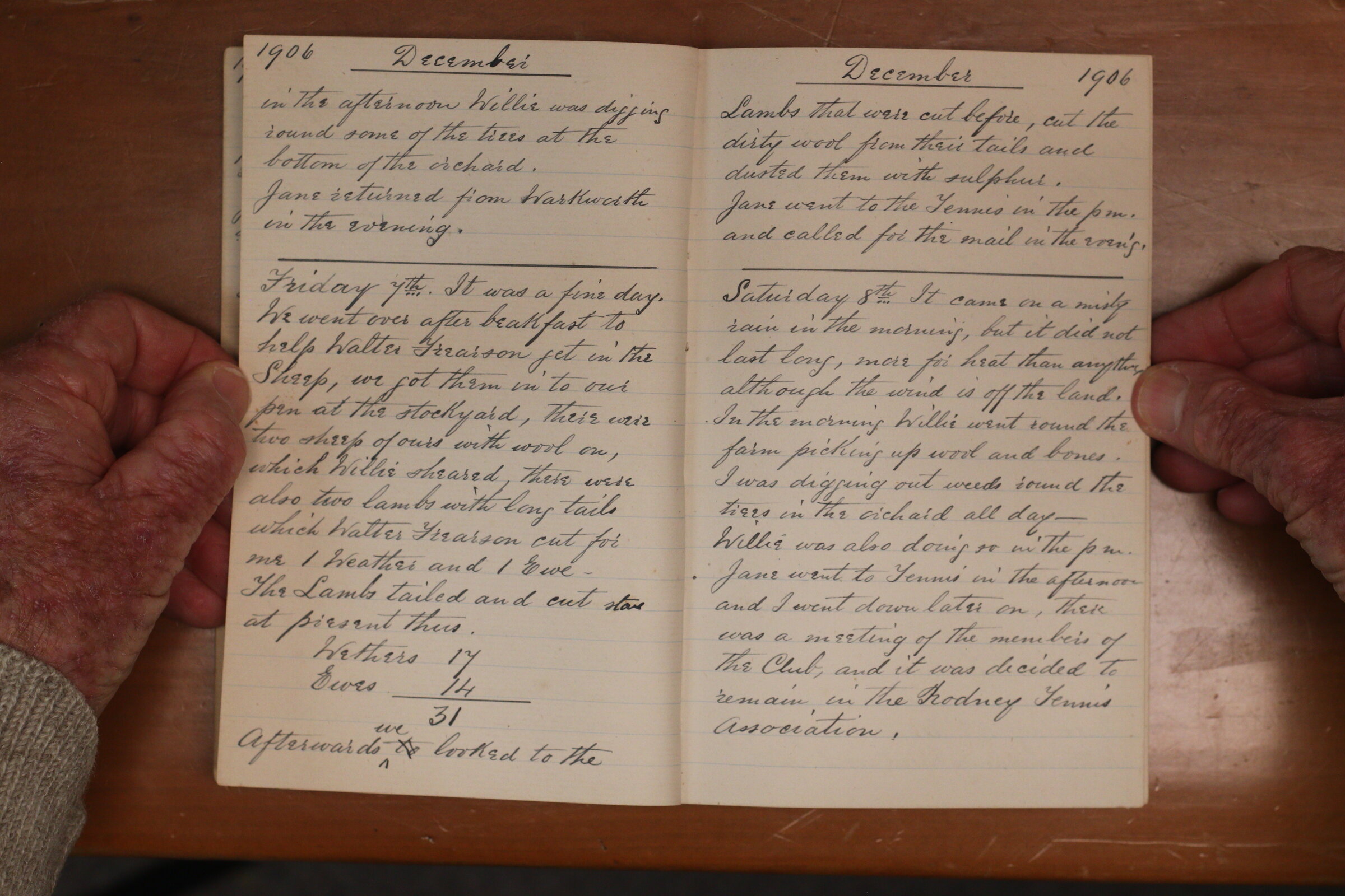 Original CS Clarke diary page