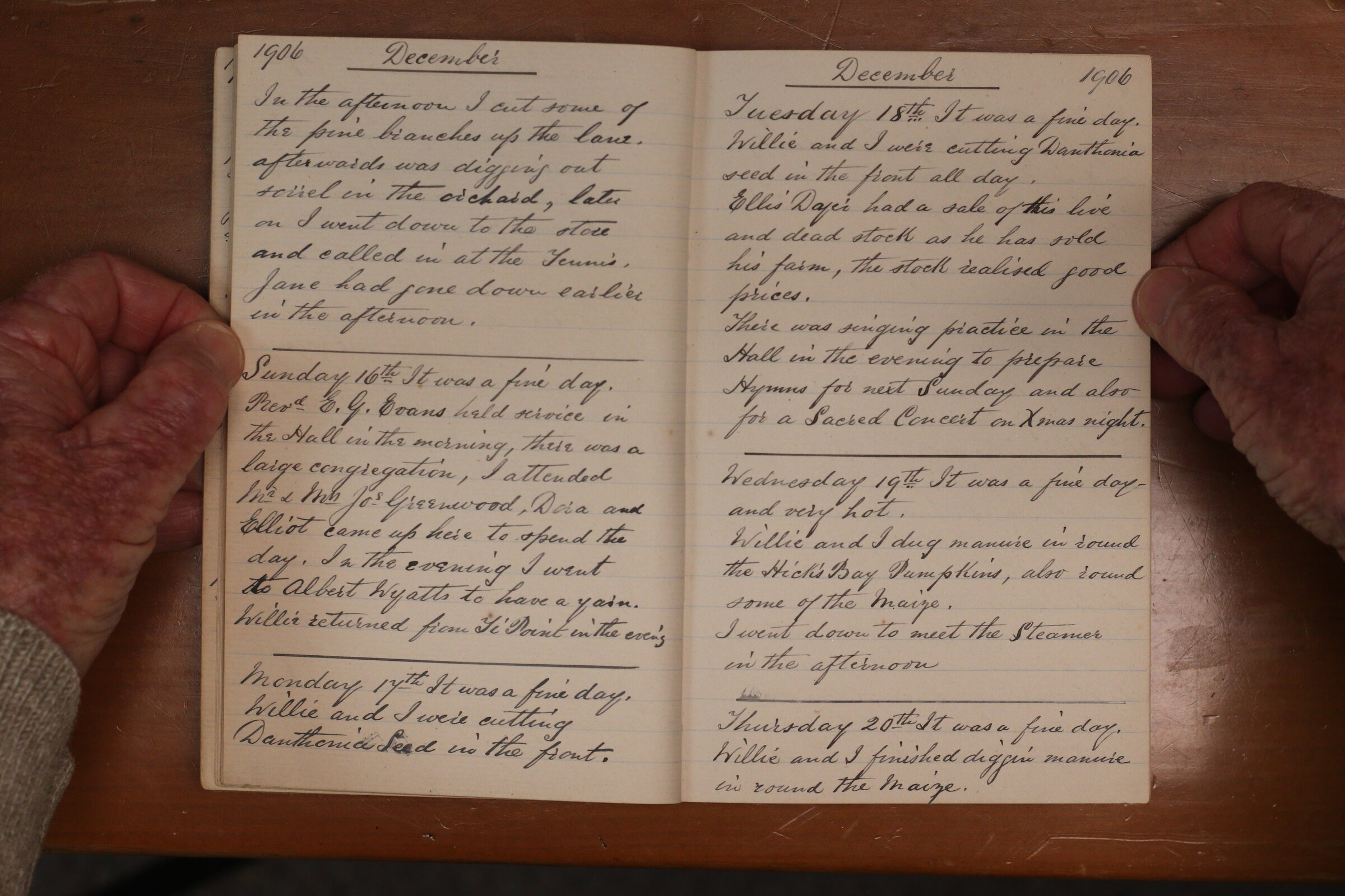Original CS Clarke diary page