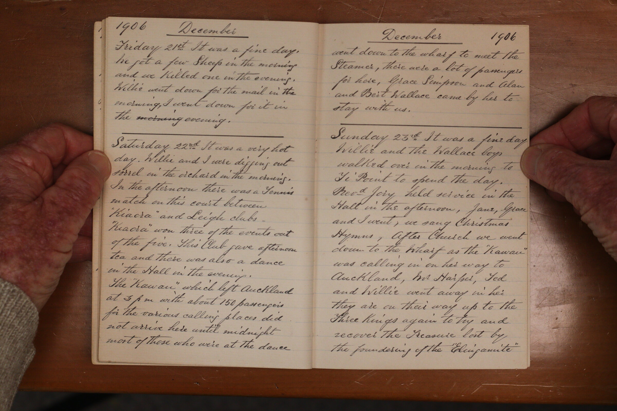 Original CS Clarke diary page