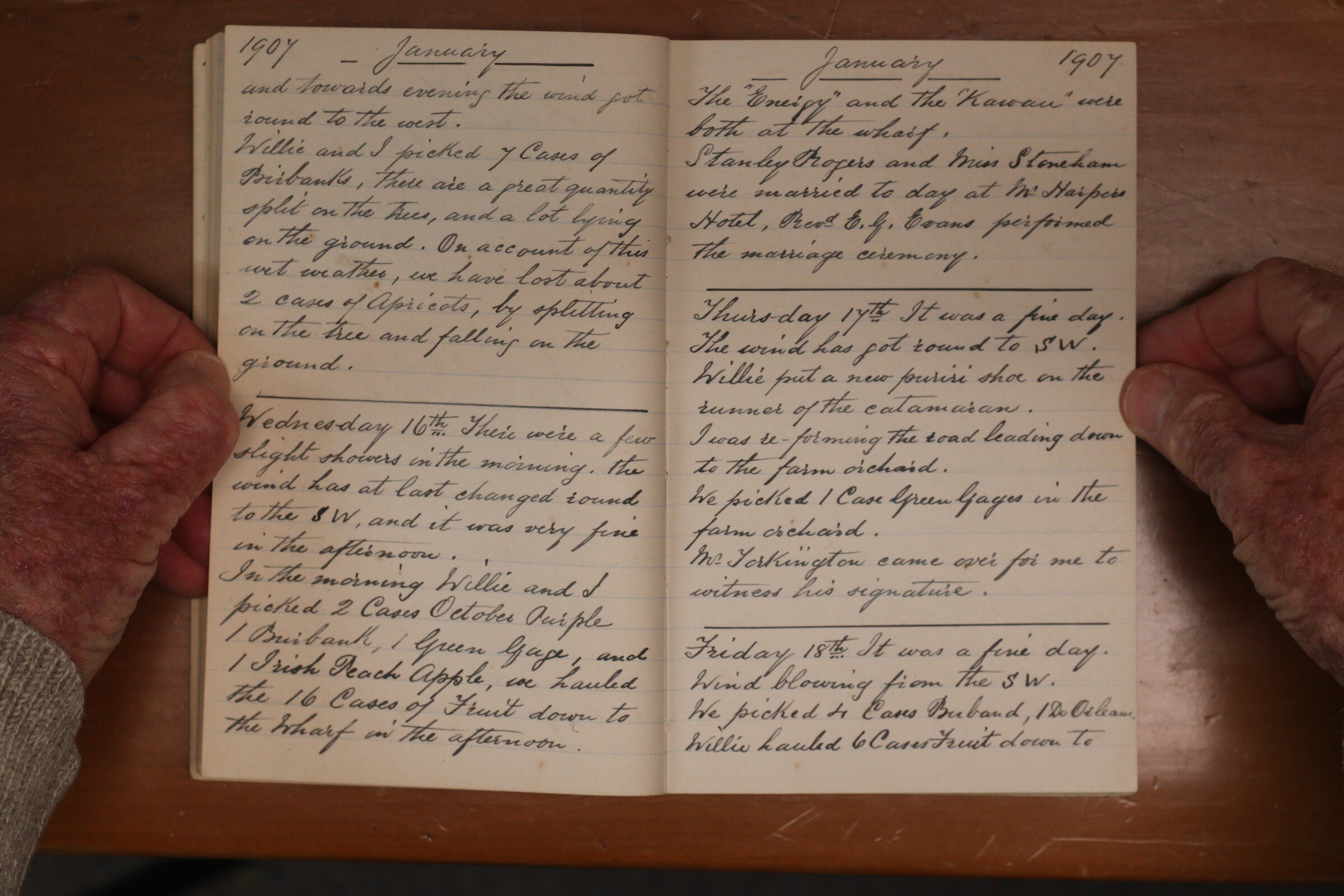 Original CS Clarke diary page