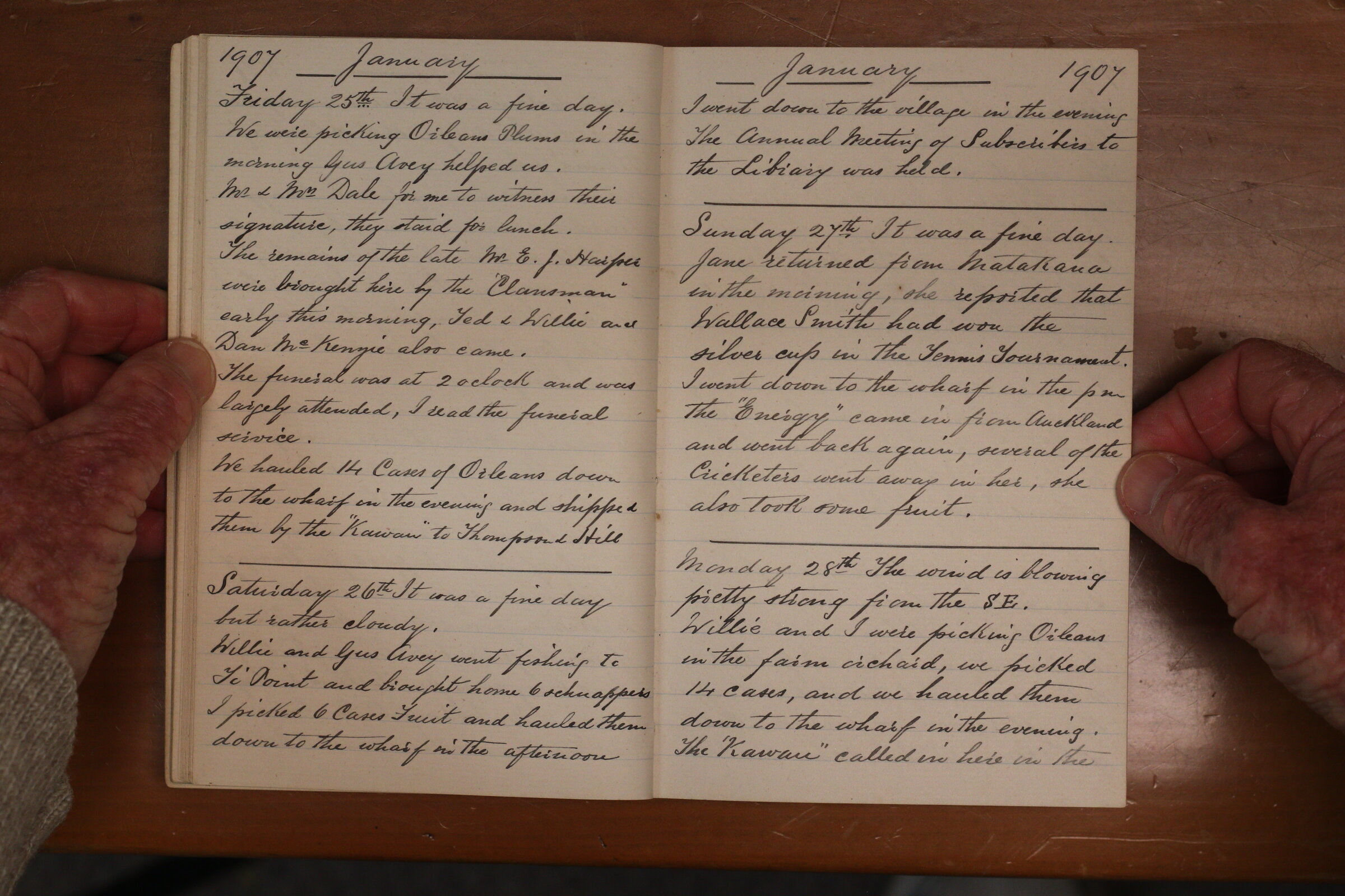Original CS Clarke diary page