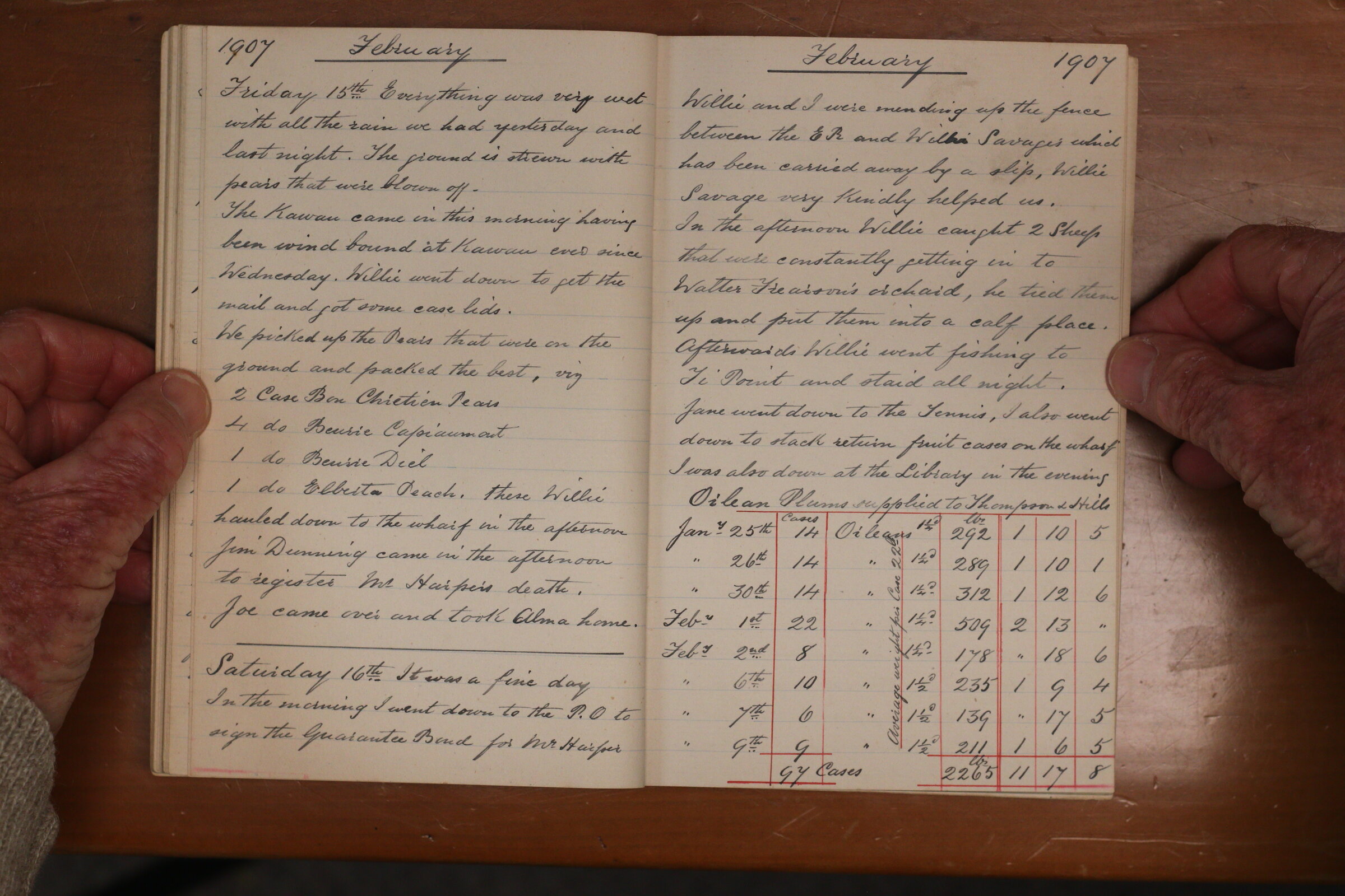 Original CS Clarke diary page