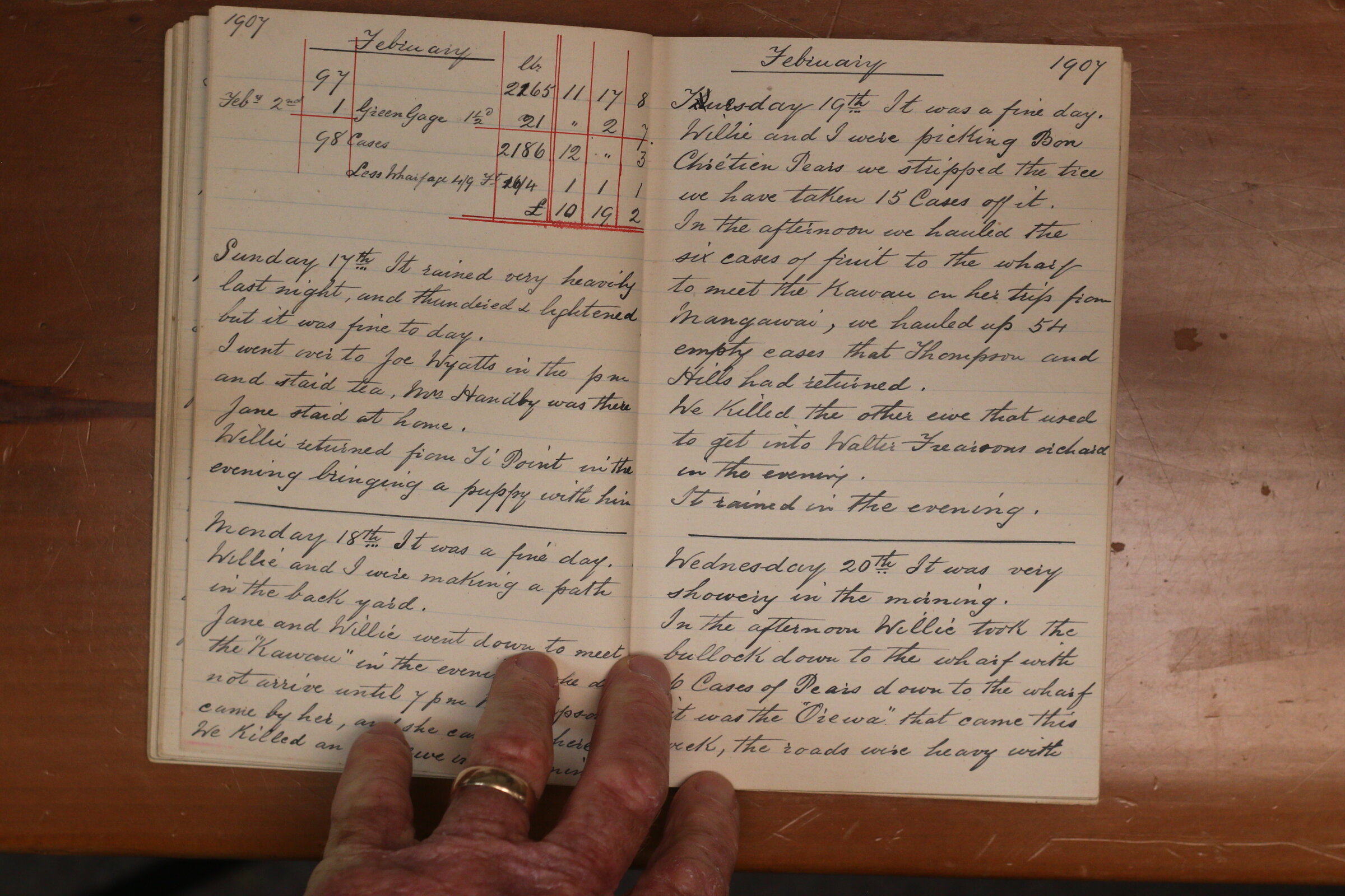 Original CS Clarke diary page