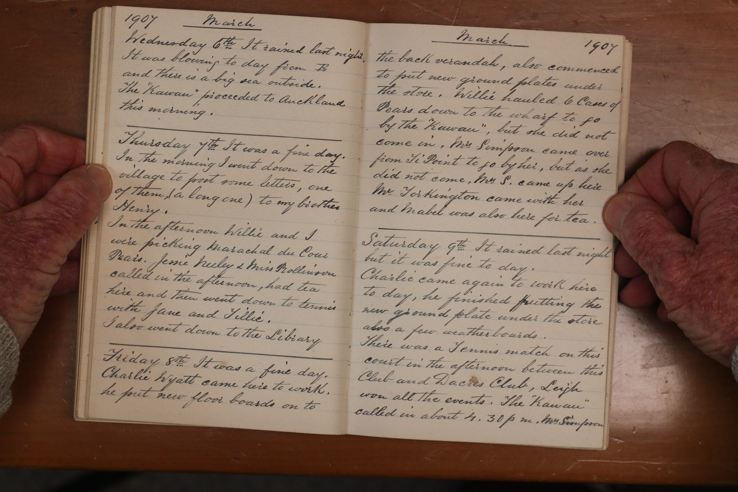 Original CS Clarke diary page