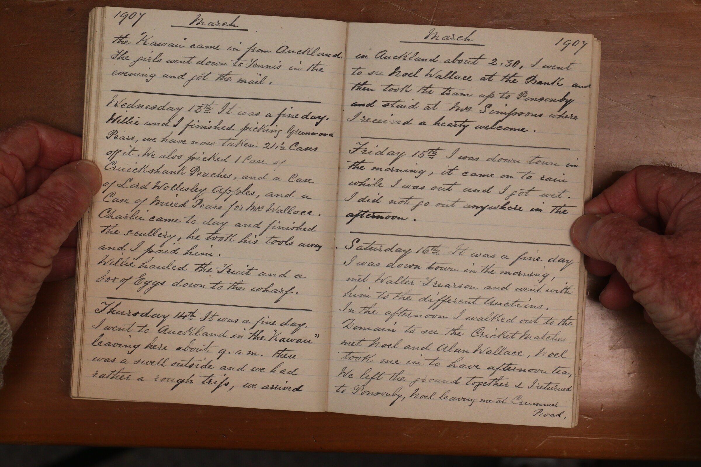 Original CS Clarke diary page
