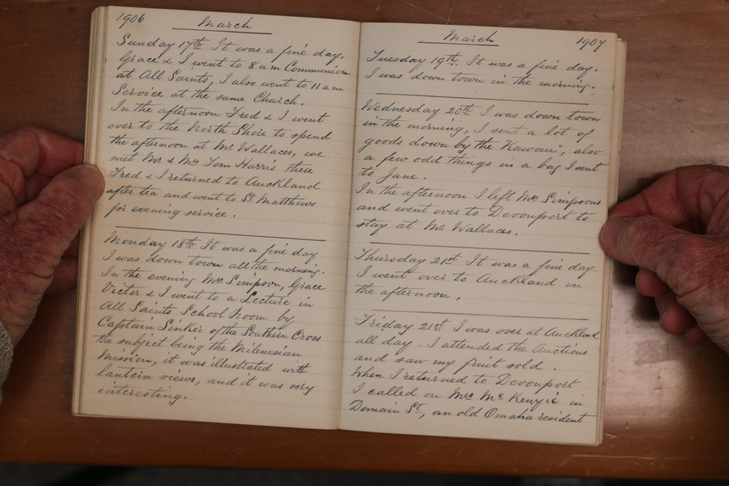 Original CS Clarke diary page