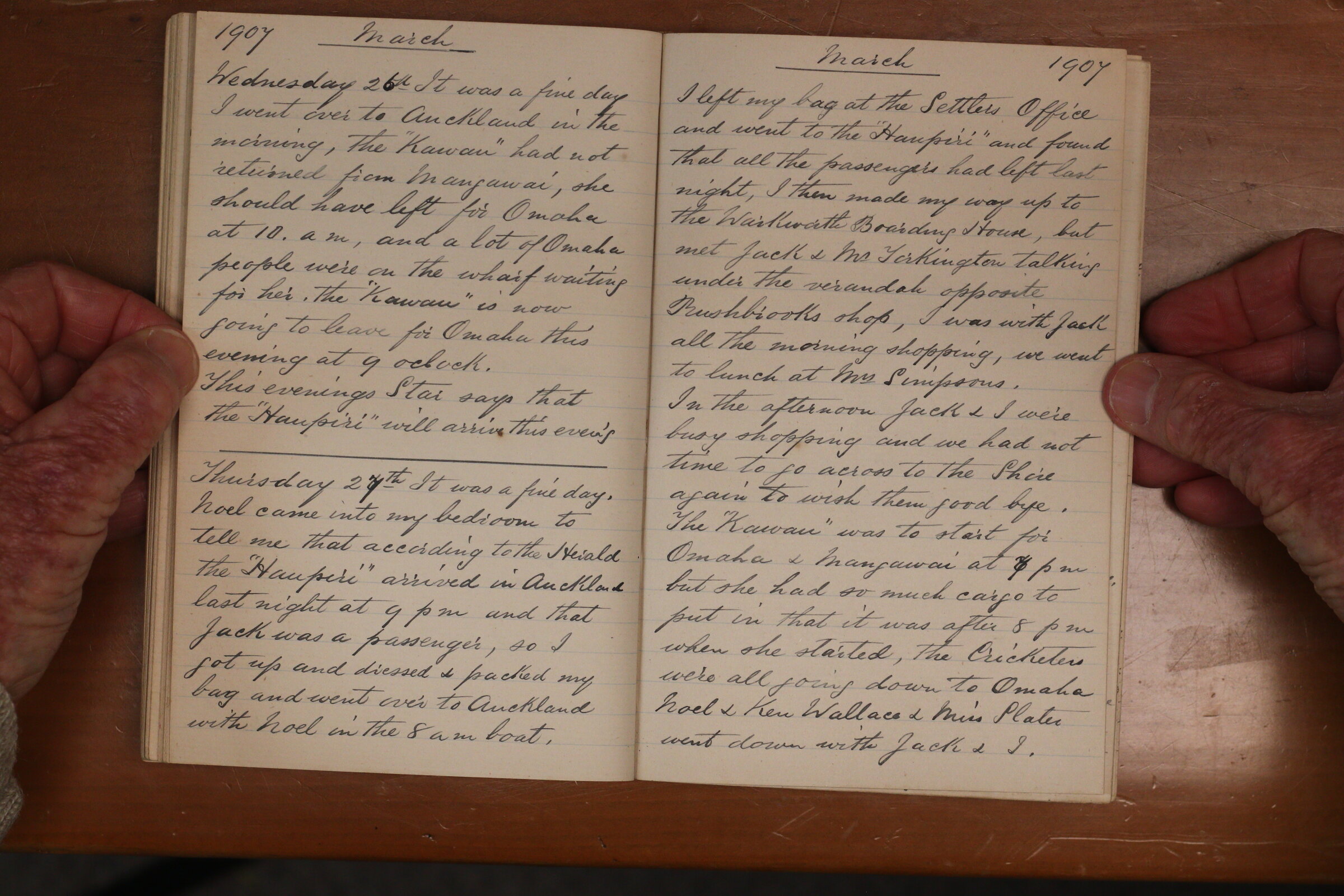 Original CS Clarke diary page