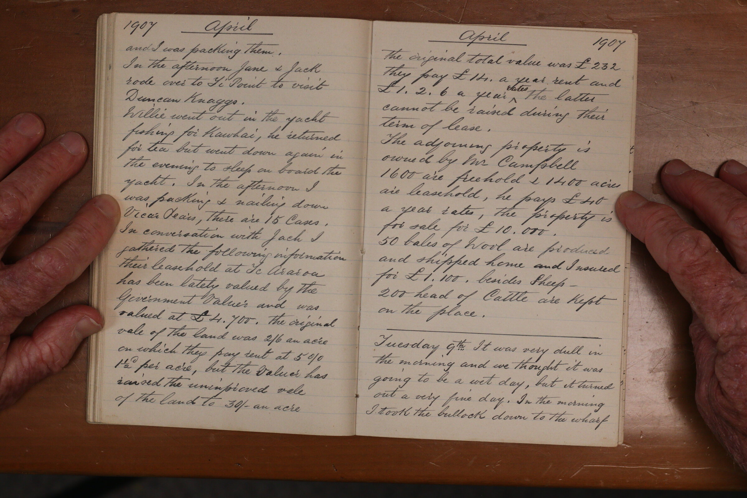 Original CS Clarke diary page