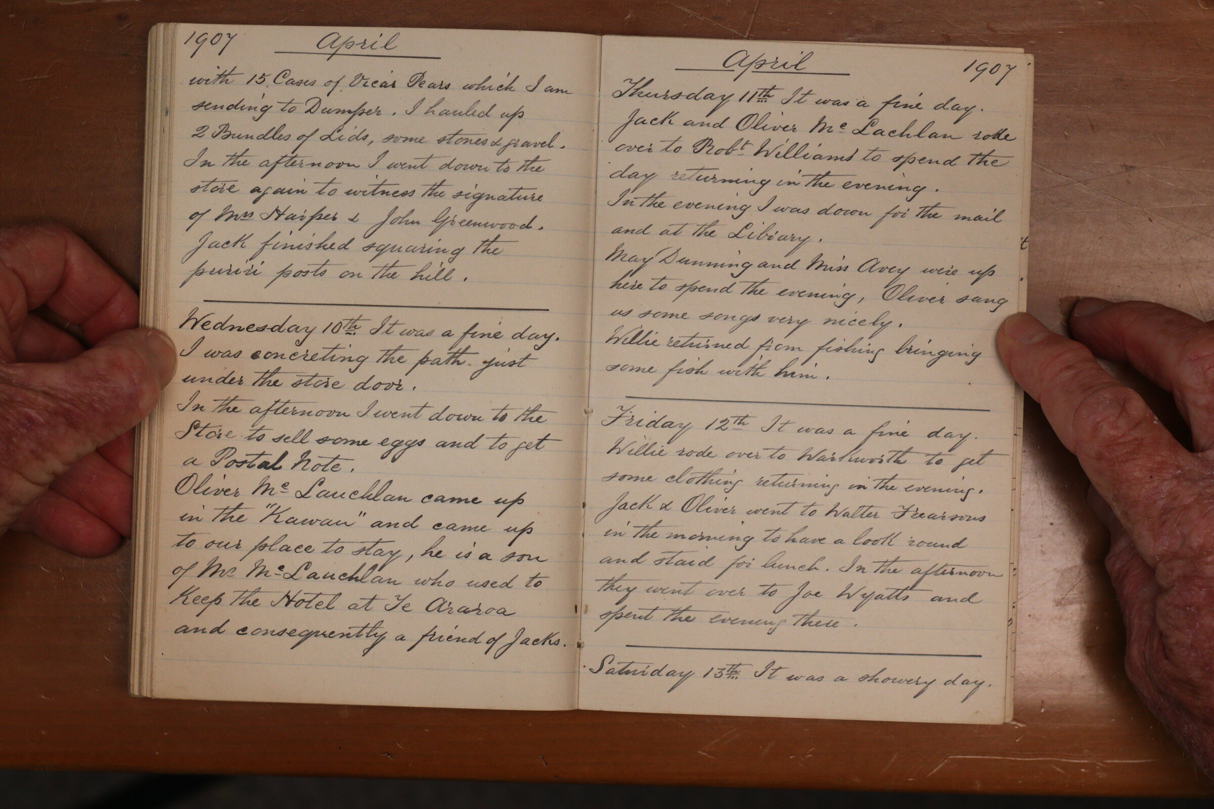 Original CS Clarke diary page