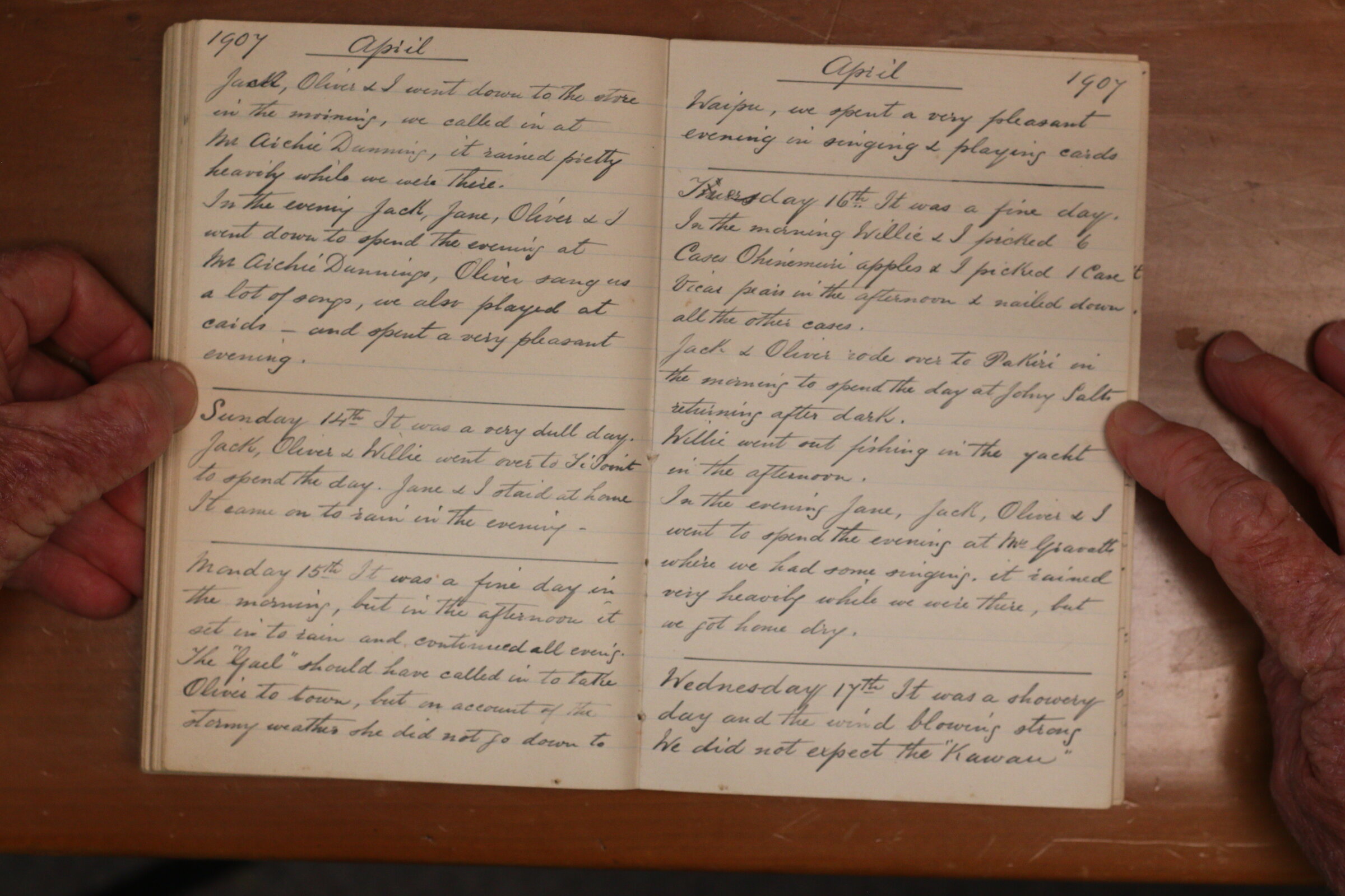 Original CS Clarke diary page