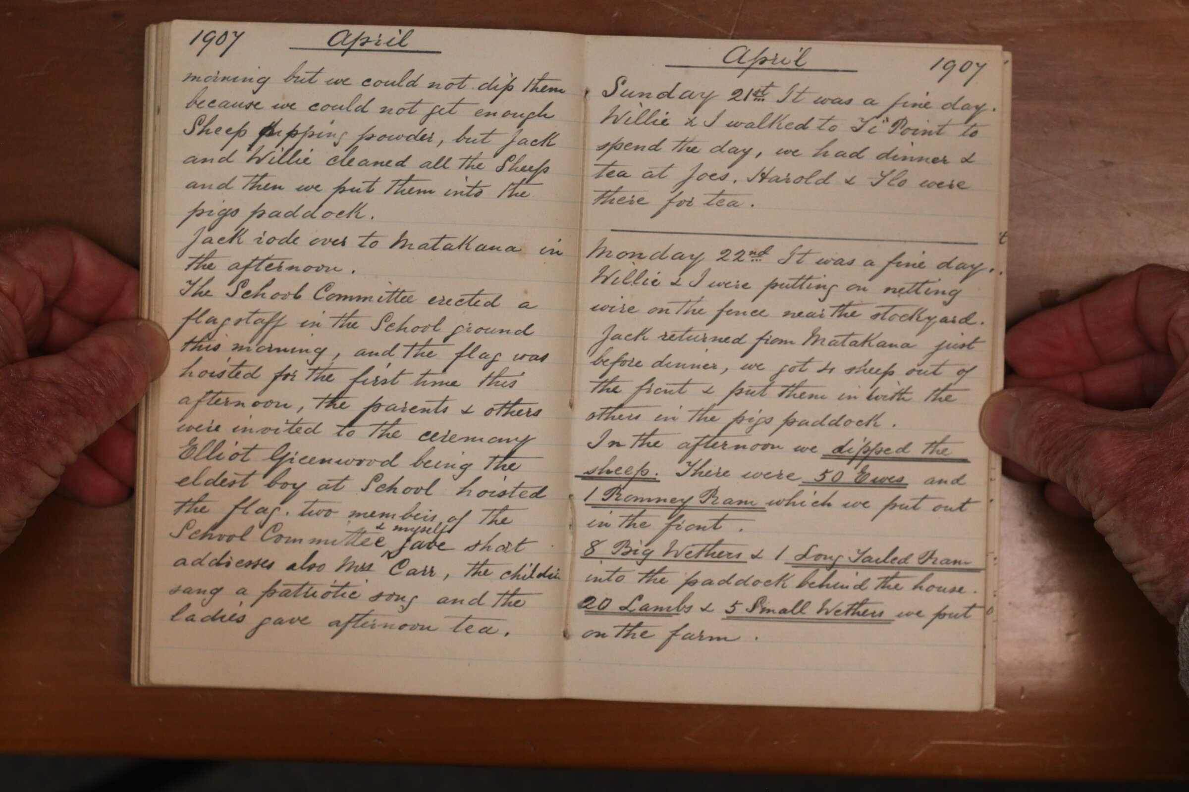 Original CS Clarke diary page