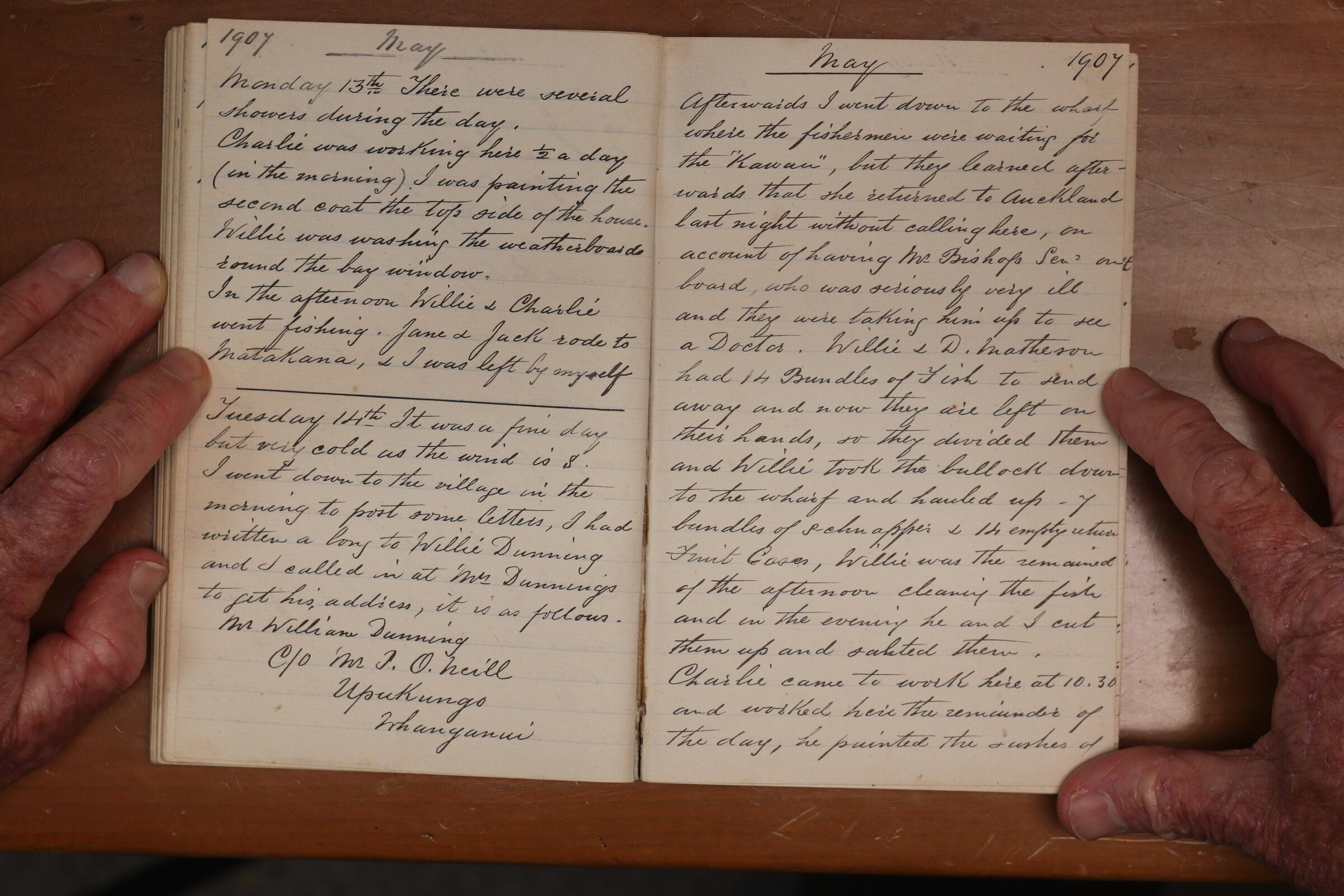 Original CS Clarke diary page