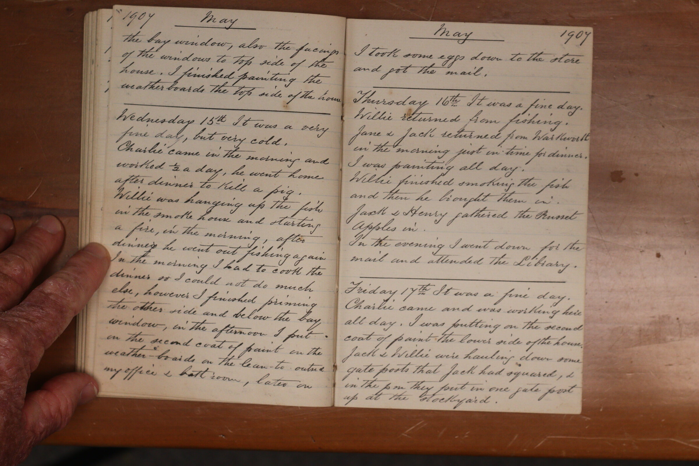 Original CS Clarke diary page